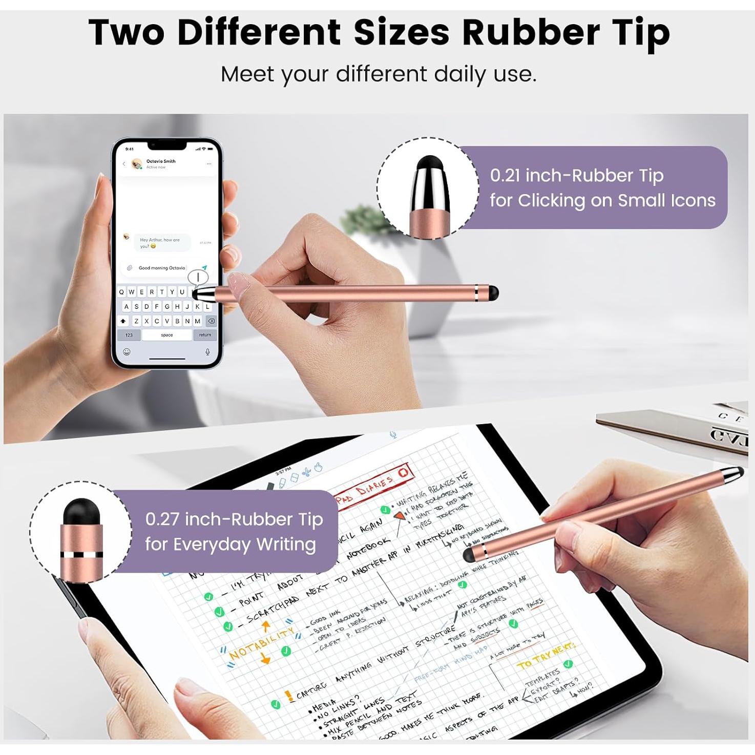 Bolígrafos Stylus 2-en-1 Accokids para Pantallas Táctiles - 5 Pcs