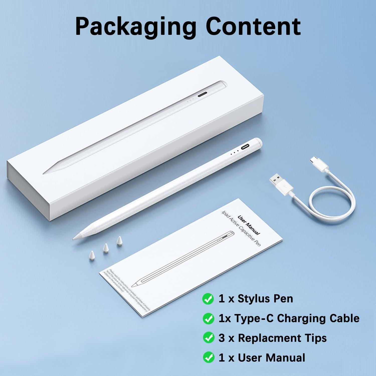 Lápiz Stylus para iPad EcoPestuGo, Carga Rápida, Rechazo de Palma