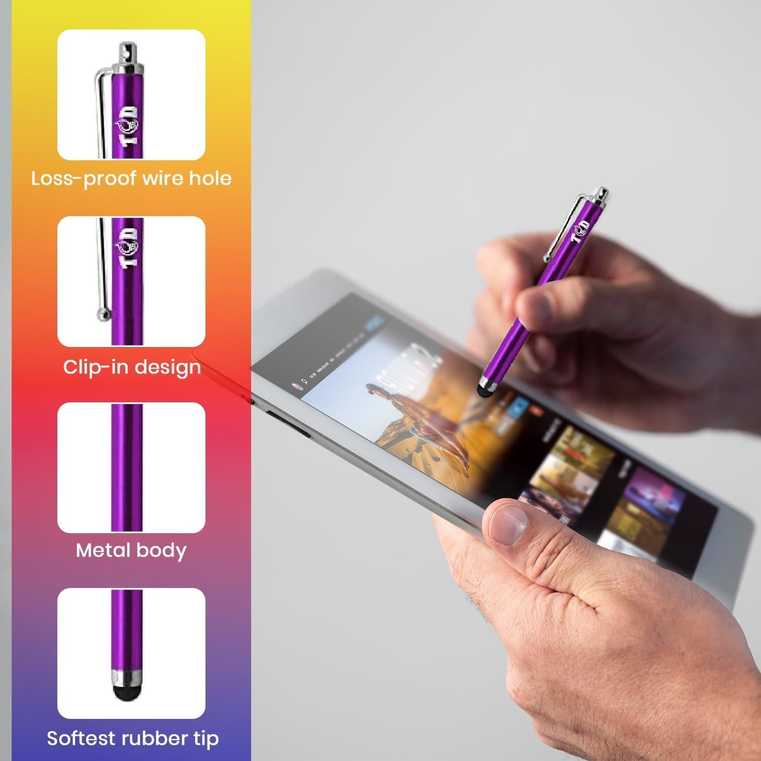 Paquete de 10 bolígrafos stylus TCD para pantalla táctil