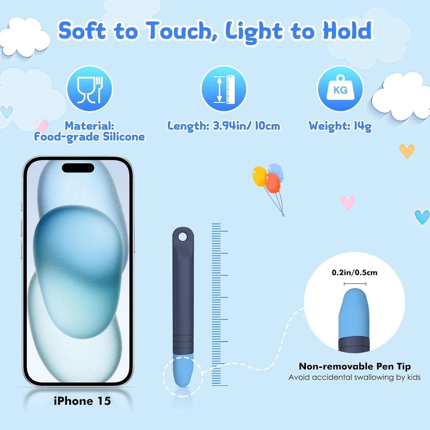 Lápiz Estilográfico MoKo para Niños 2Pack Azul y Morado