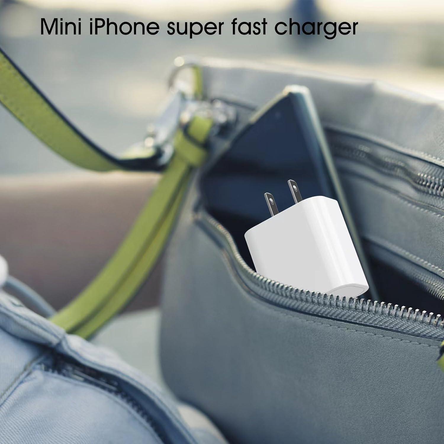 Cargador Rápido USB C iGENJUN 20W 4 Pack Adaptador Blanco