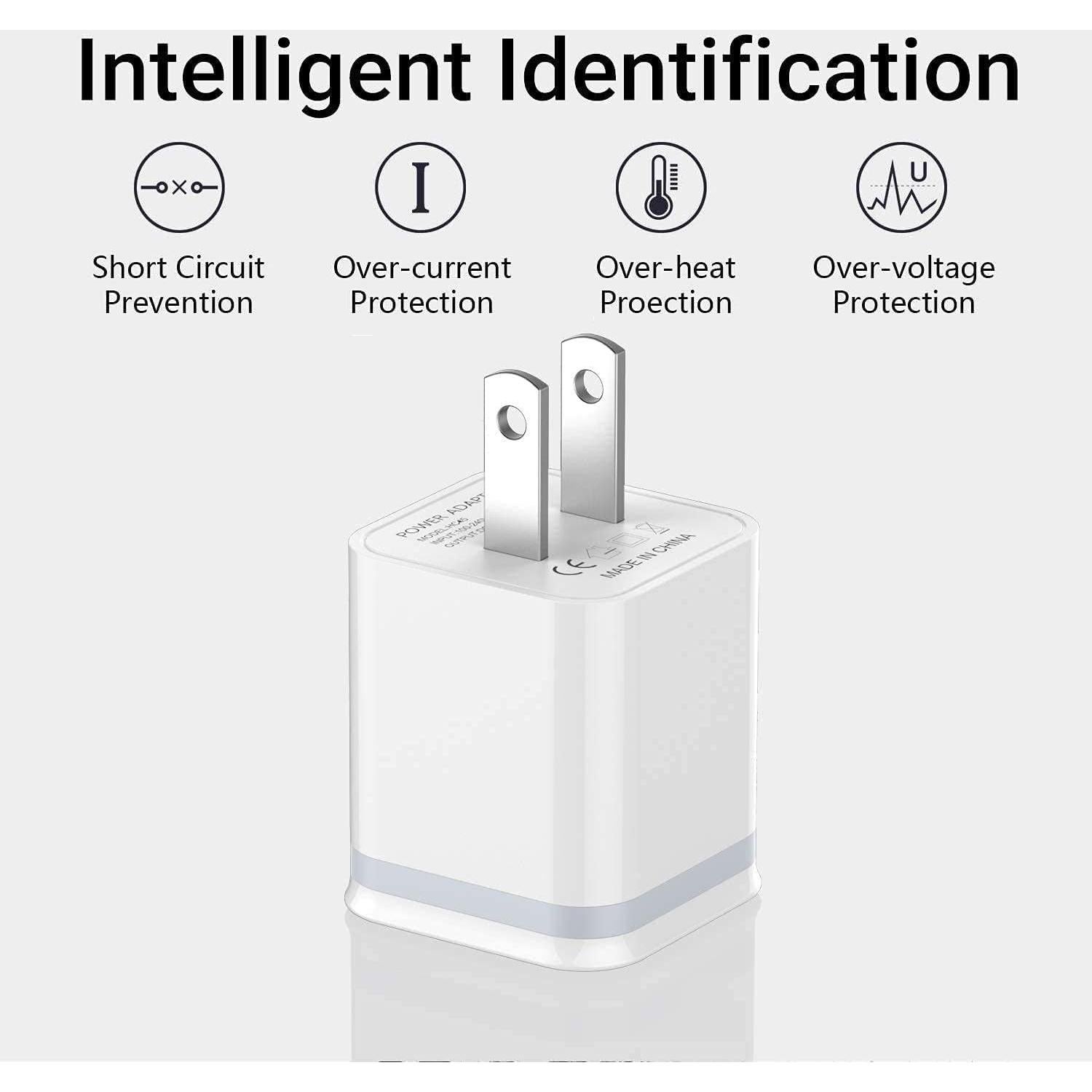 Cargador de Pared USB Doble Puerto 2.1A 5-Pack XT5549