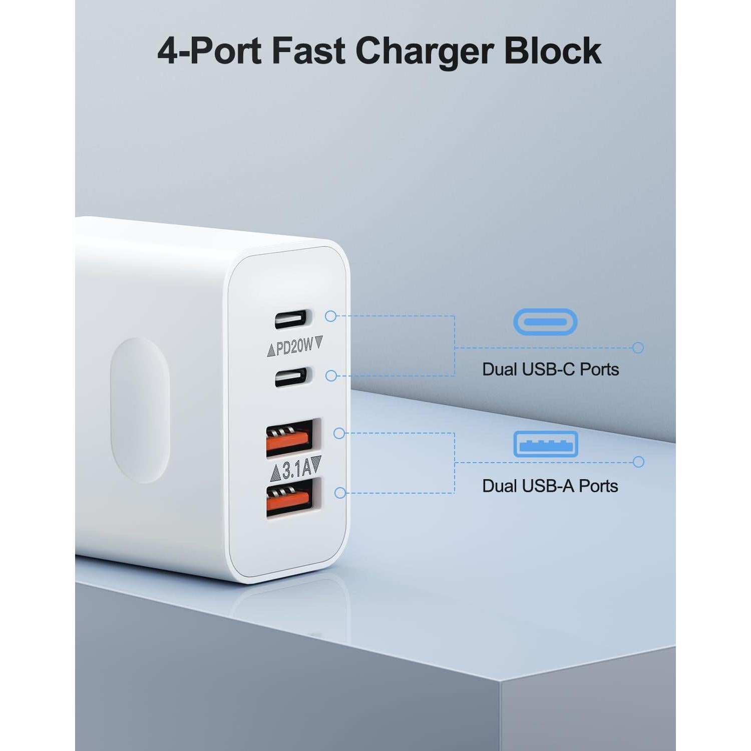 Cargador de Pared USB C 40W 2-Pack SHENZHEN OFSPOWER