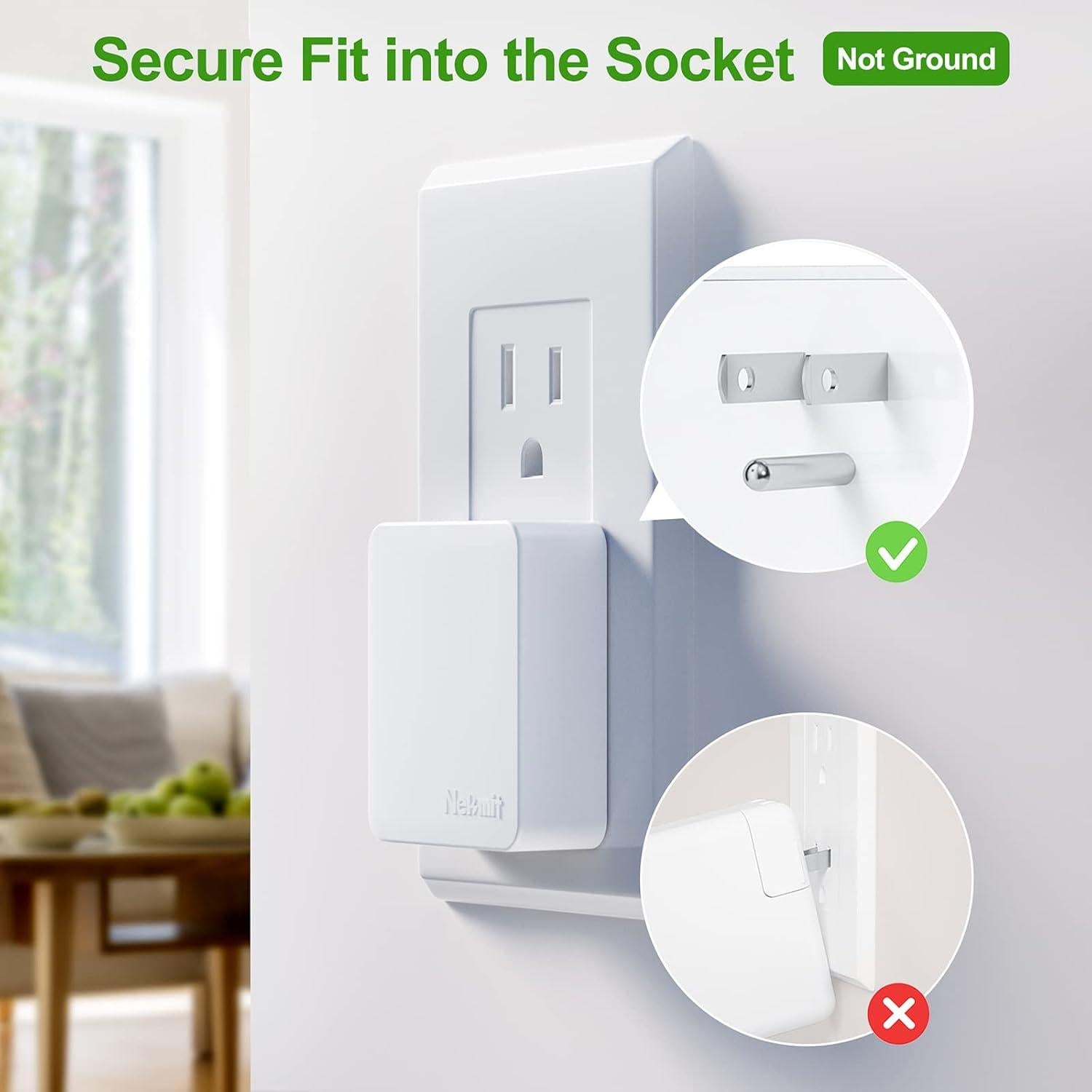 Cargador de pared USB doble puerto Nekmit 12W Blanco