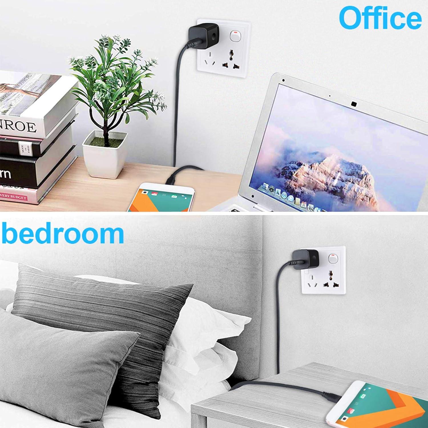 Cargador de Pared USB HopePow 1A 5V 3 Pack Negro