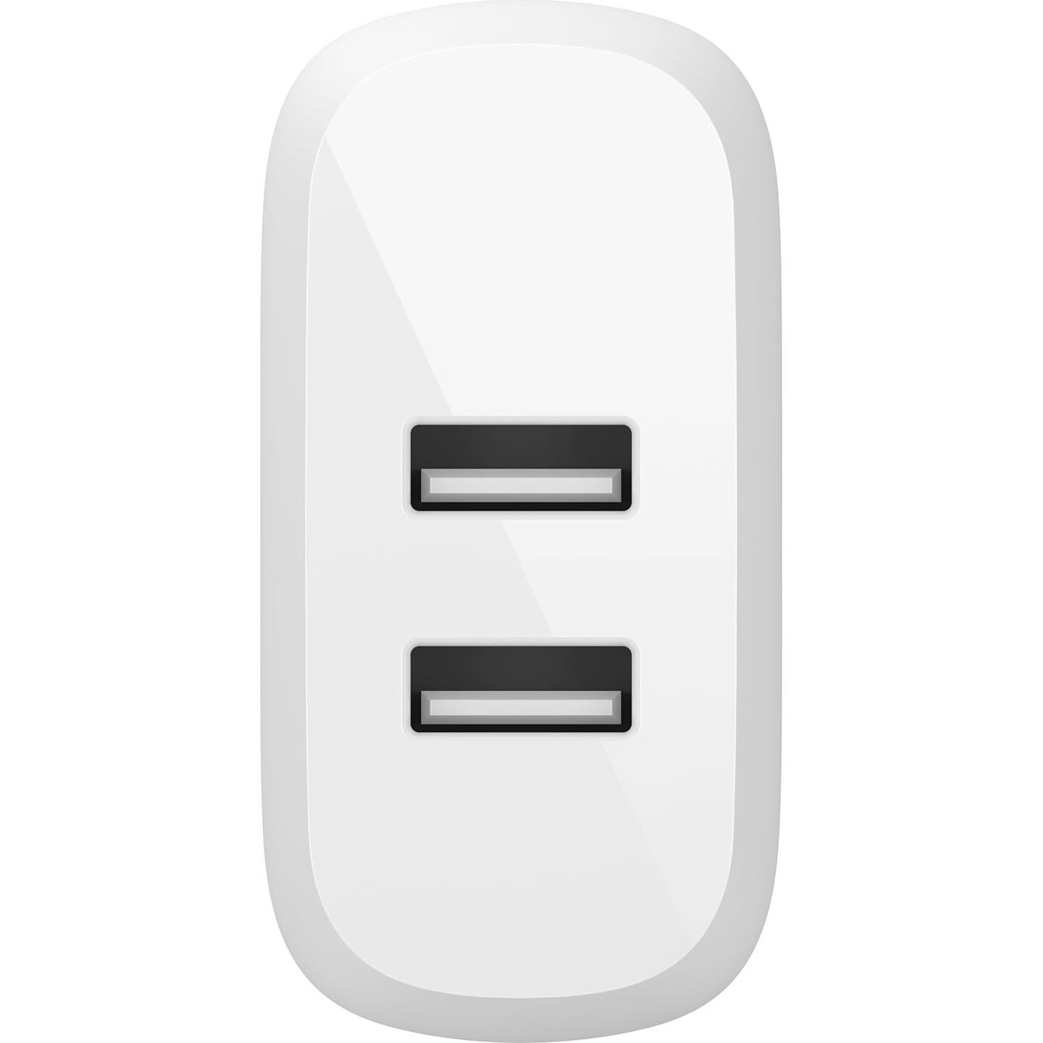 Cargador USB Doble 24W Belkin - Carga Rápida para iPhone 16, S25