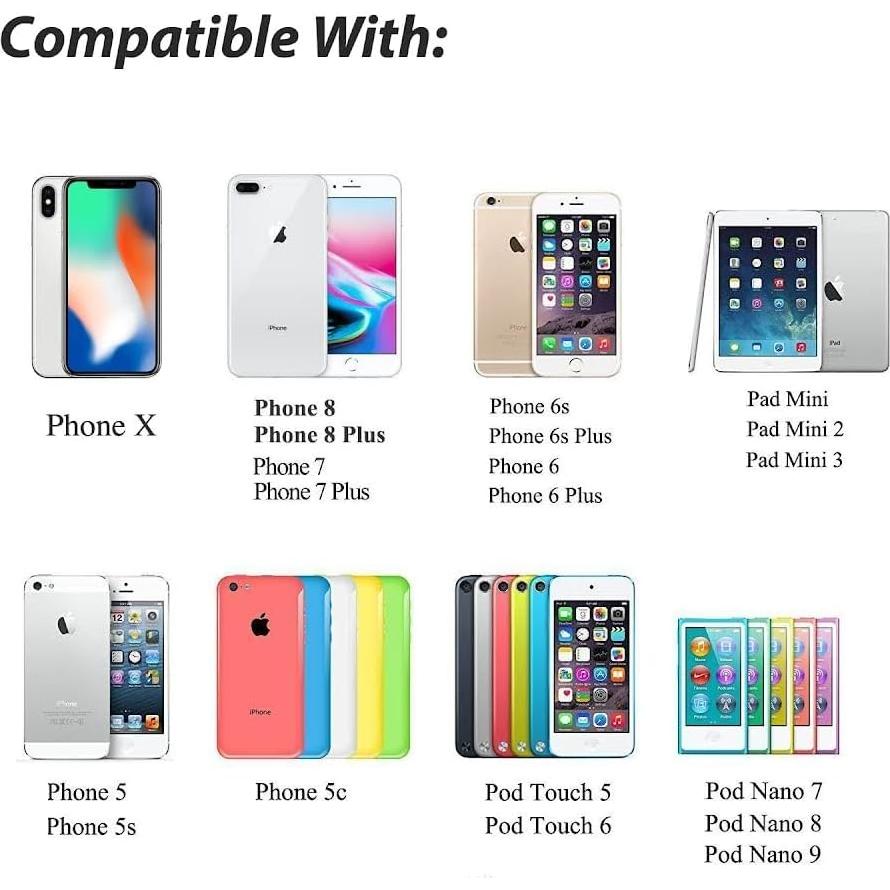 Cargador de Pared Spater con Cable Lightning 1.52m para iPhone