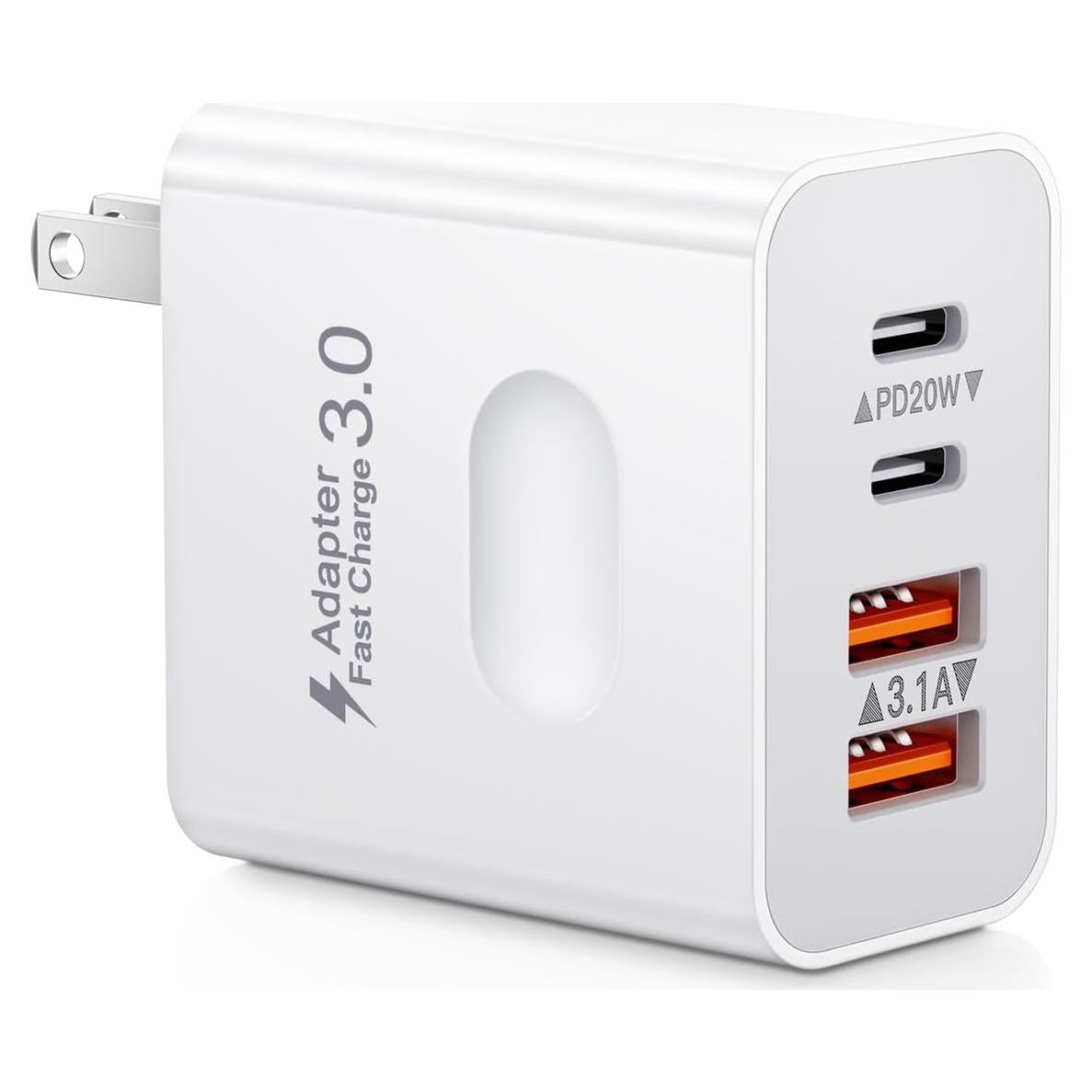 Cargador USB-C 40W 4 Puertos Rápido SHENZHEN OFSPOWER Blanco