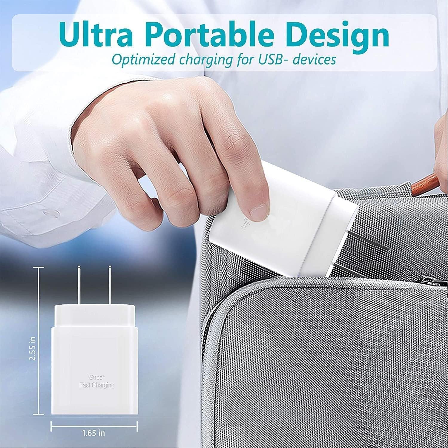 Cargador USB C 30W PD Rápido Shenzhen EP-TA800 Blanco