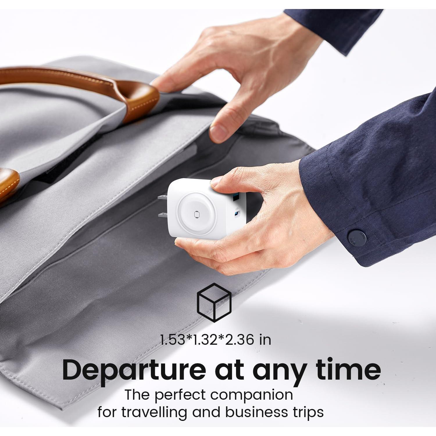 Cargador 3 en 1 para Apple Watch y iPhone 20W Blanco