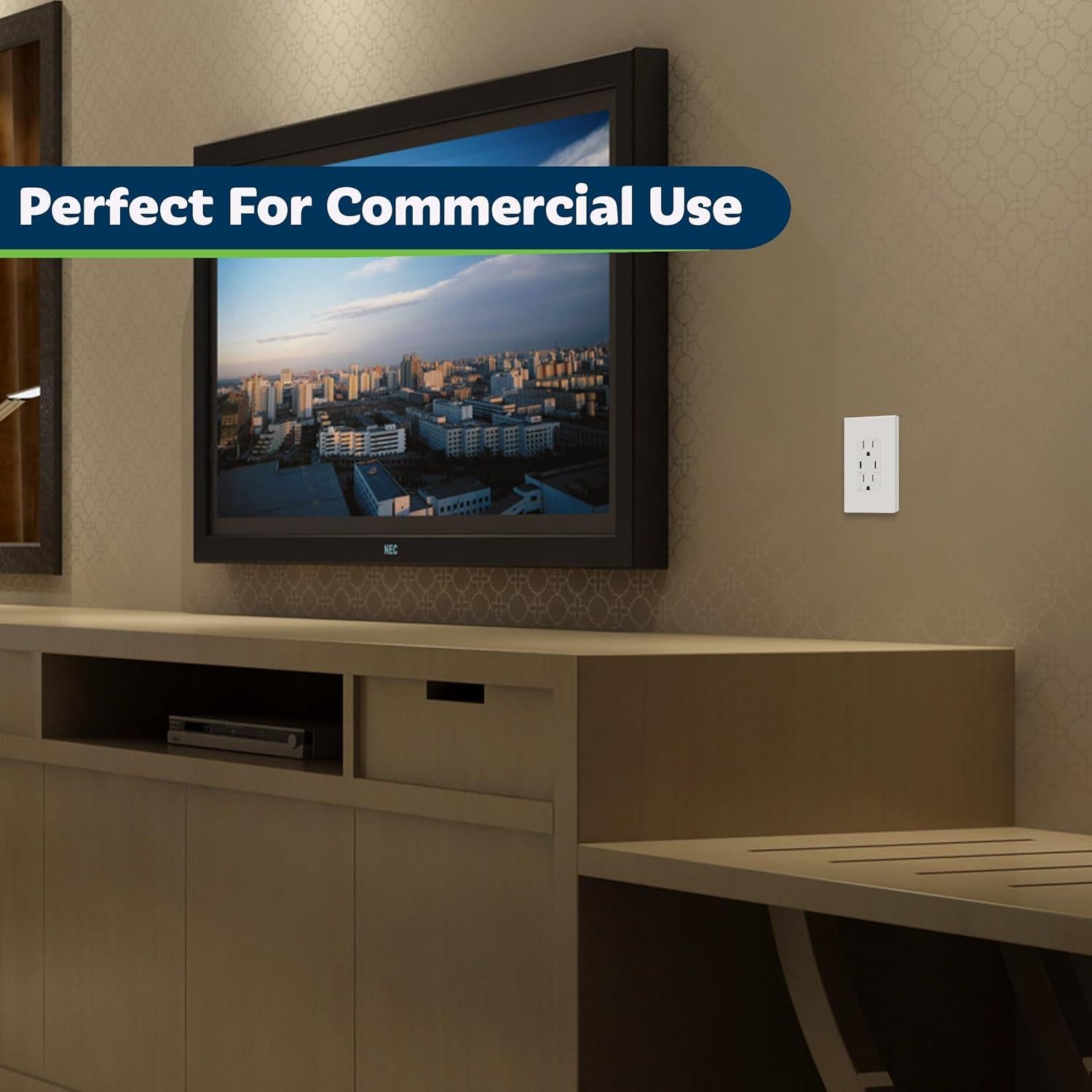 Toma de Pared USB C 2 Puertos 3.6A TOPGREENER Blanco - 2 Pcs