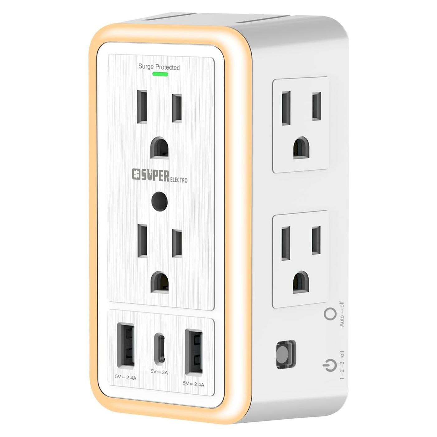 Cargador de Pared USB Super Electro SL-826SA-2A1C 9 en 1