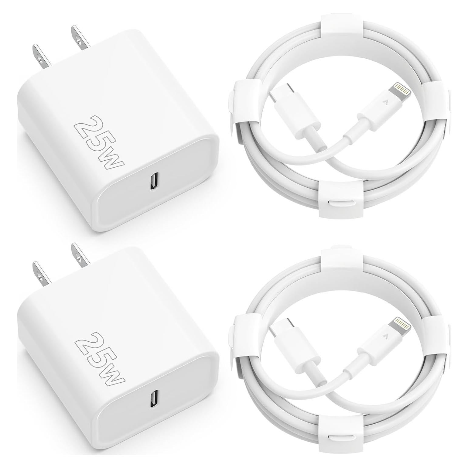 Cargador Rápido 25W CQDKWG con Cable USB-C a Lightning 6FT