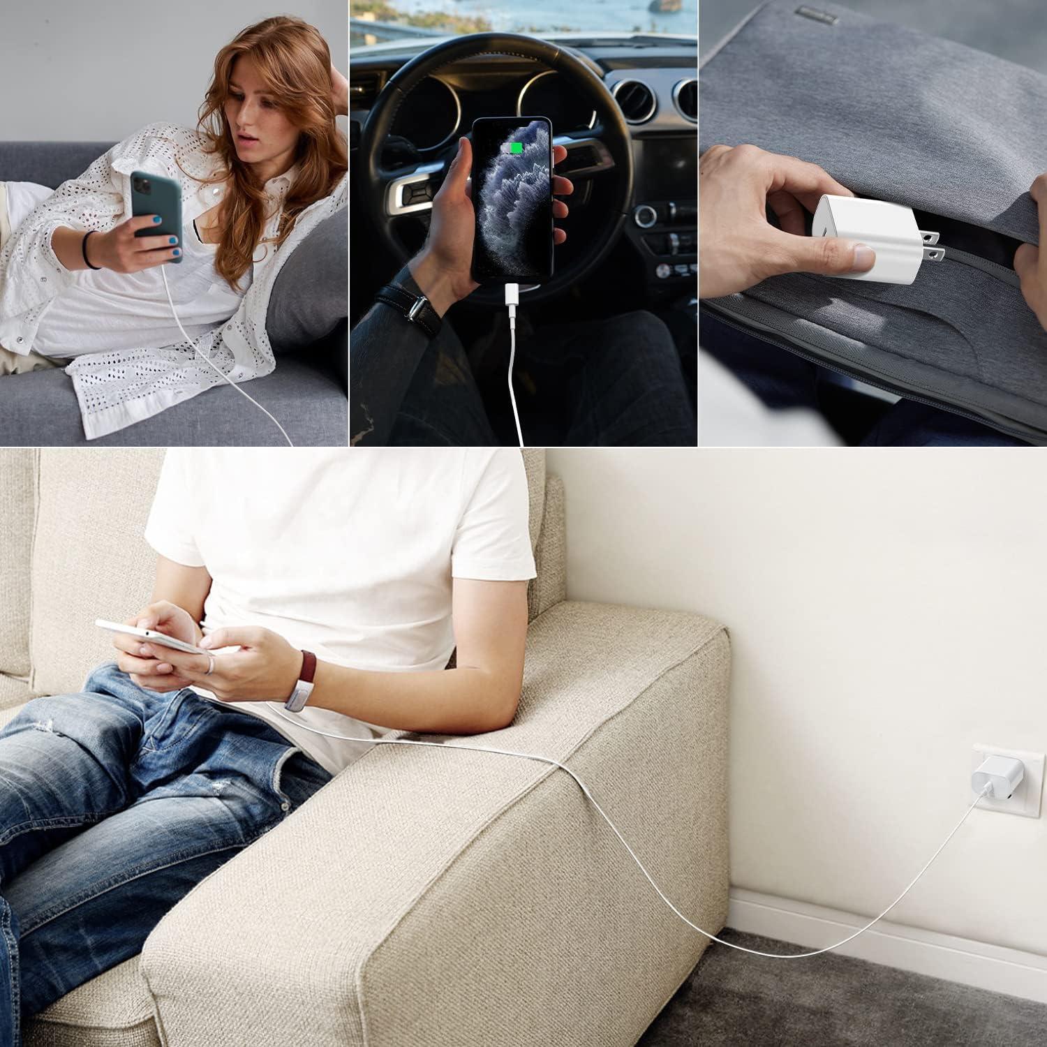 Cargador Rápido 25W CQDKWG con Cable USB-C a Lightning 6FT