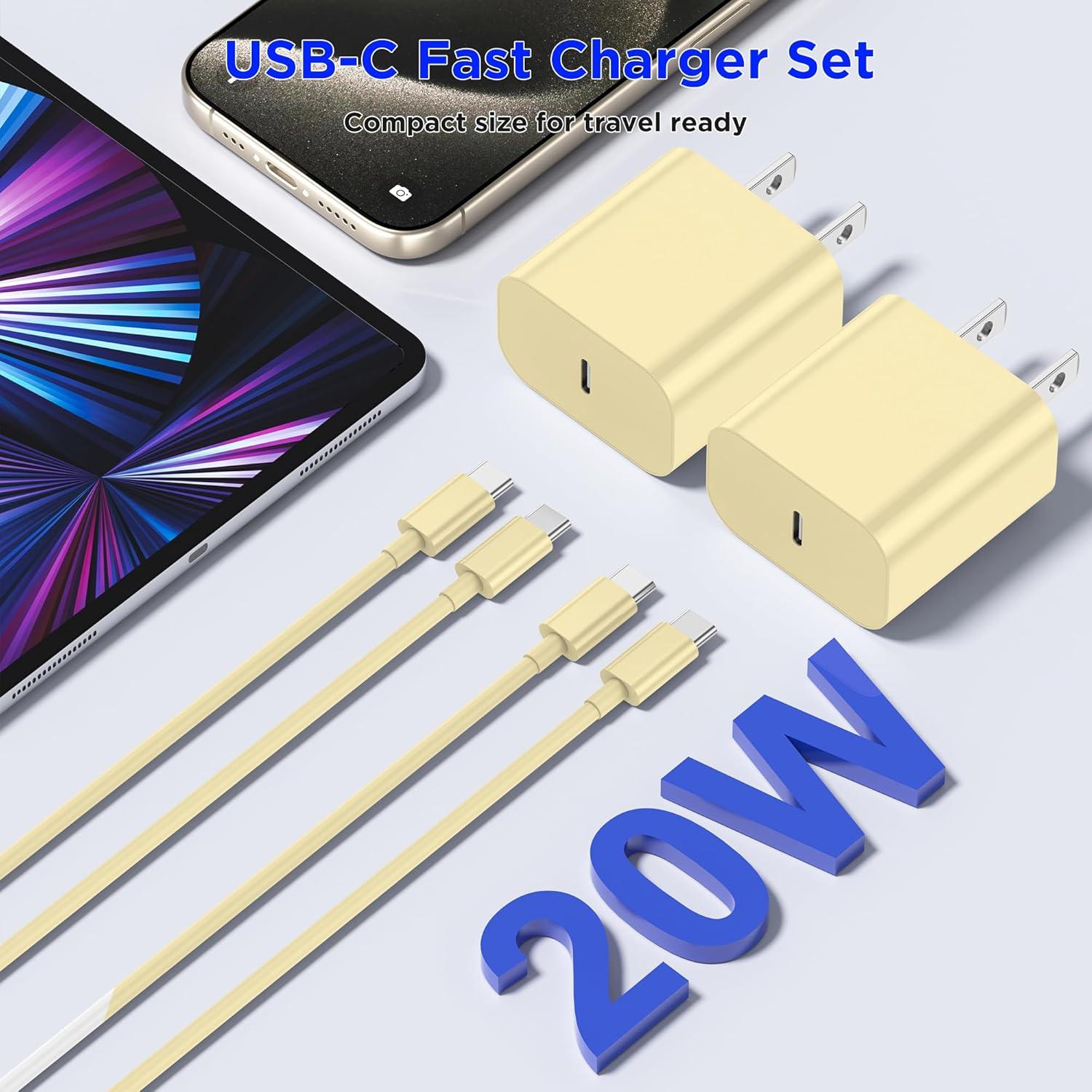 Cargador Rápido USB-C 20W Icseio para iPhone 16/15 y iPad