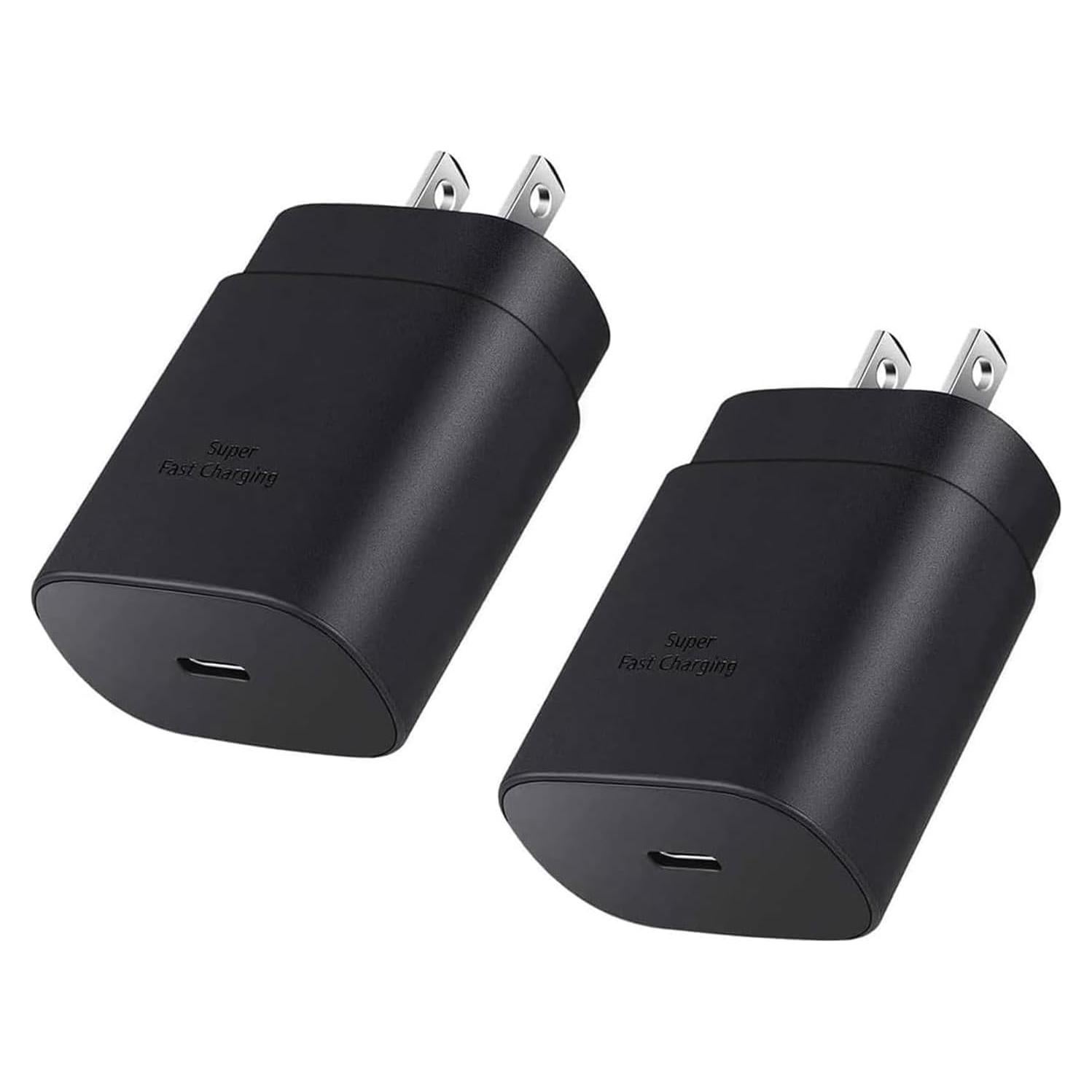Cargador USB C Rápido 25W Samsung iPhone 2 Paquete