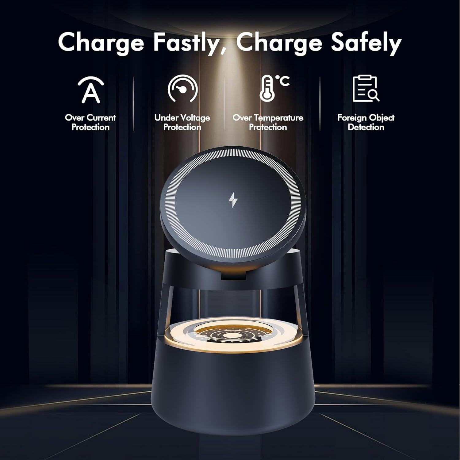 Estación de Carga Inalámbrica 4 en 1 OJD-132B 15W para iPhone