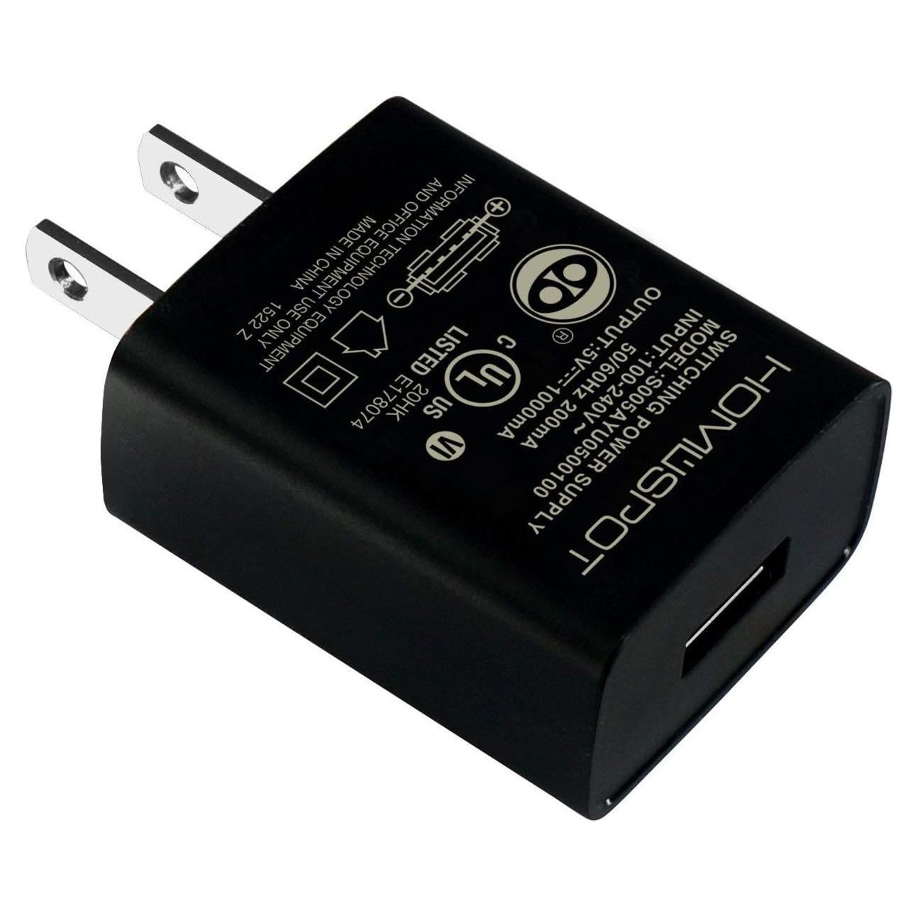 Cargador de Pared USB HomeSpot 5V 1A Certificado UL