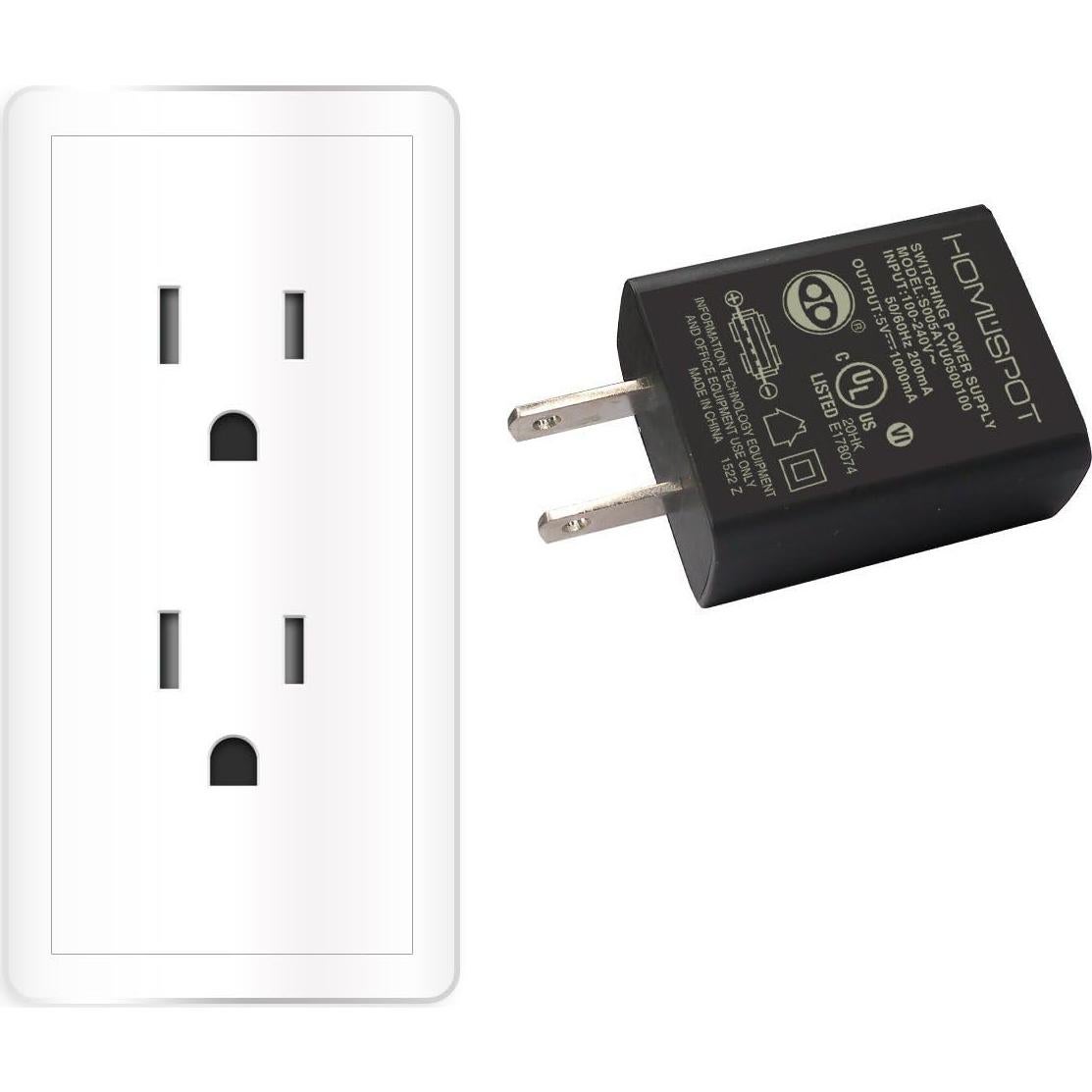 Cargador de Pared USB HomeSpot 5V 1A Certificado UL
