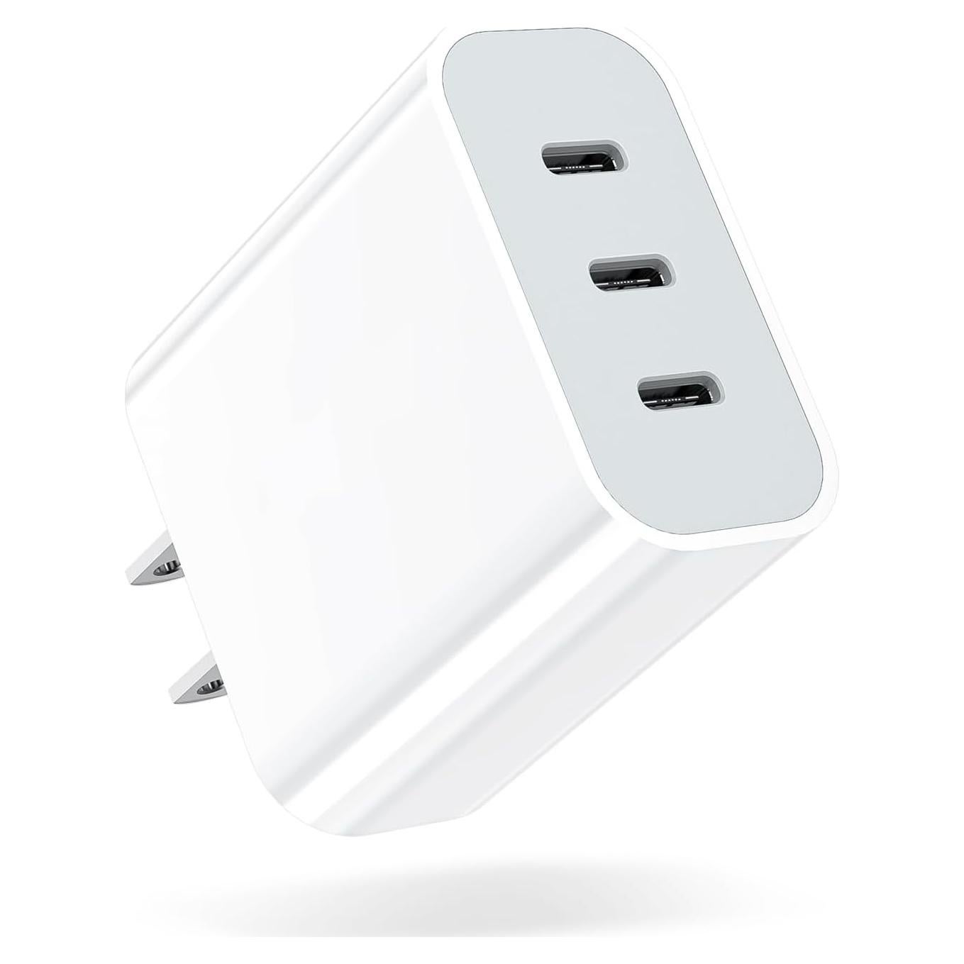 Cargador USB C Amoner 35W 3 Puertos para iPhone y Android