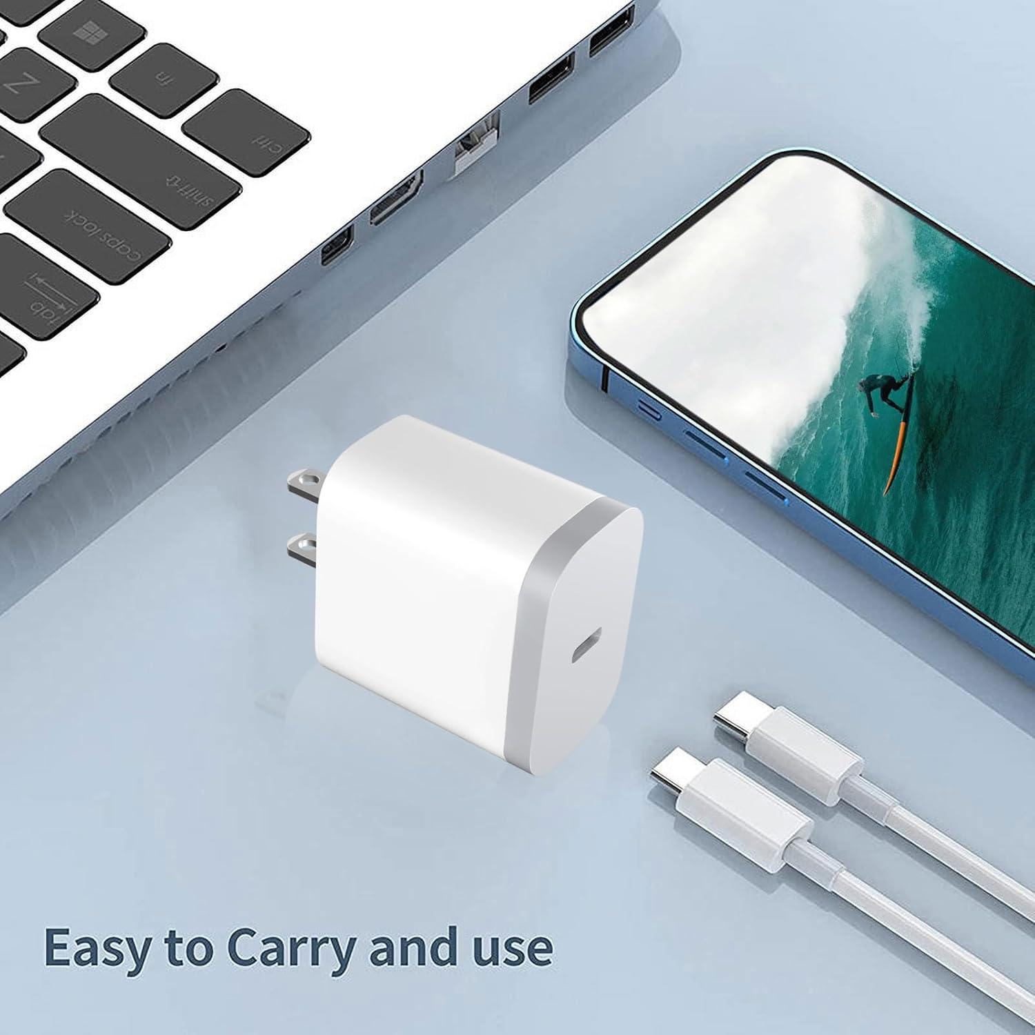 Paquete de 2 Cargadores USB C Rápidos 20W Blanco OFSPOWER