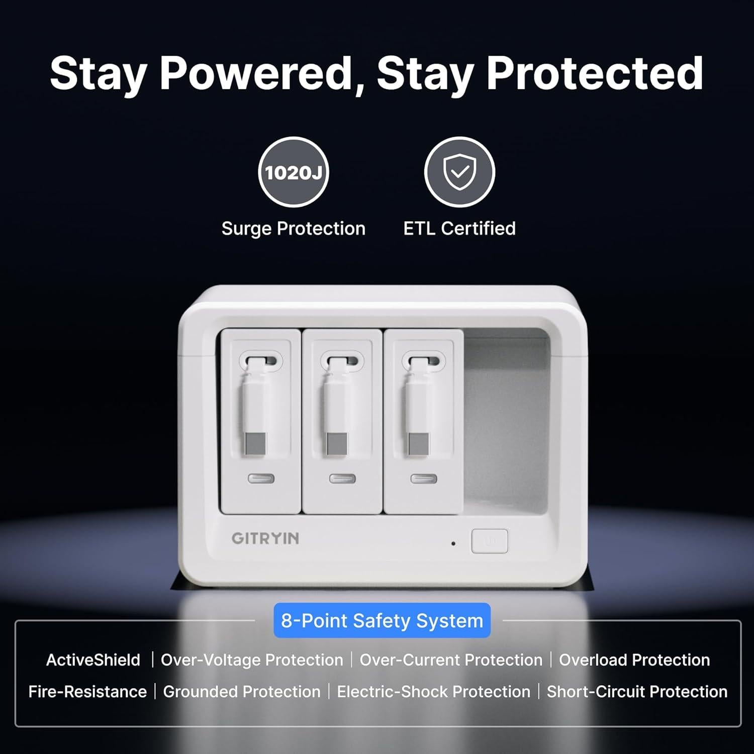 Estación de Carga 11-en-1 Gitryin con 3 Cargadores Type-C