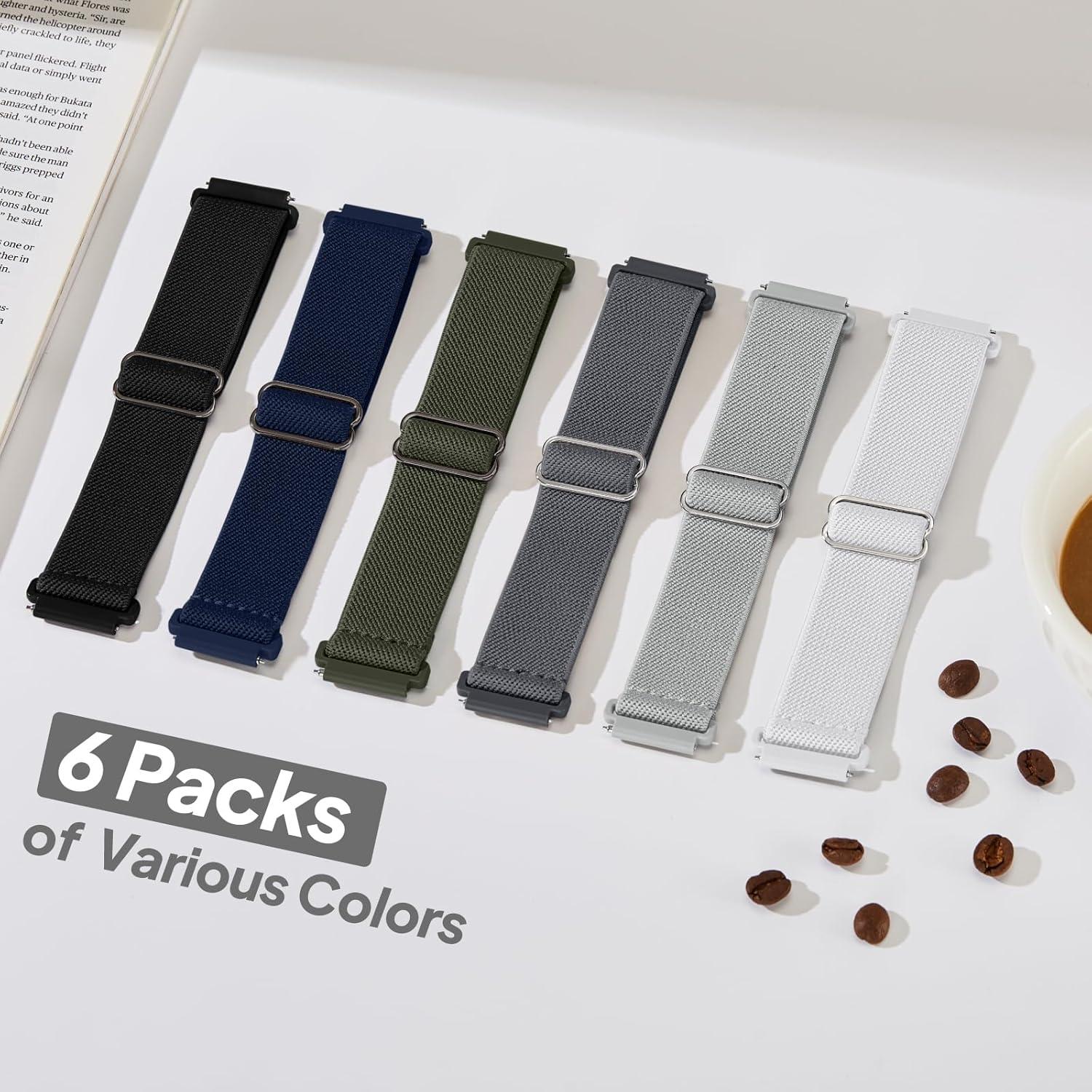Paquete de 6 bandas elásticas Osochic 20mm para Samsung Galaxy Watch