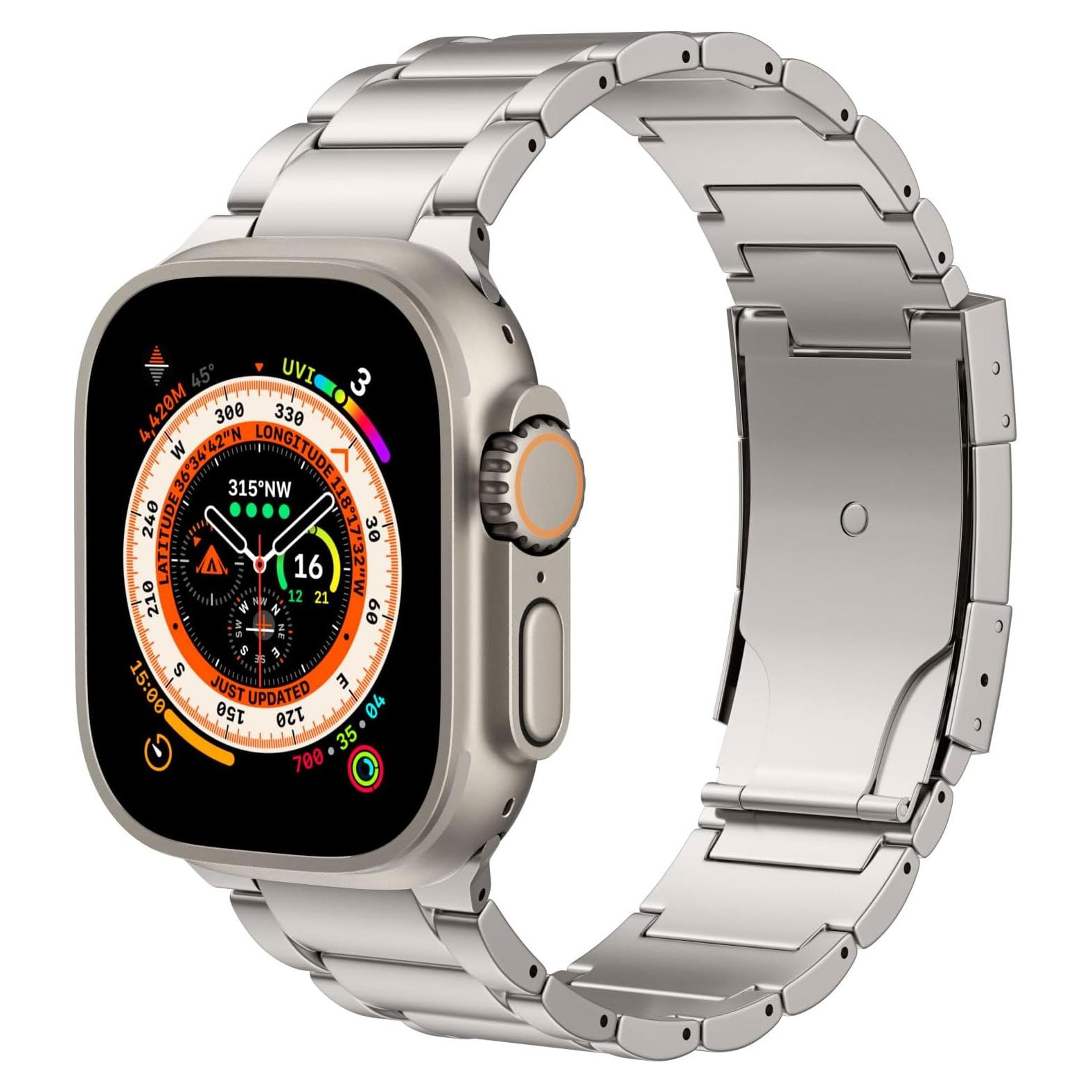Banda de Titanio MoKo para Apple Watch 49mm 46mm 45mm 44mm 42mm