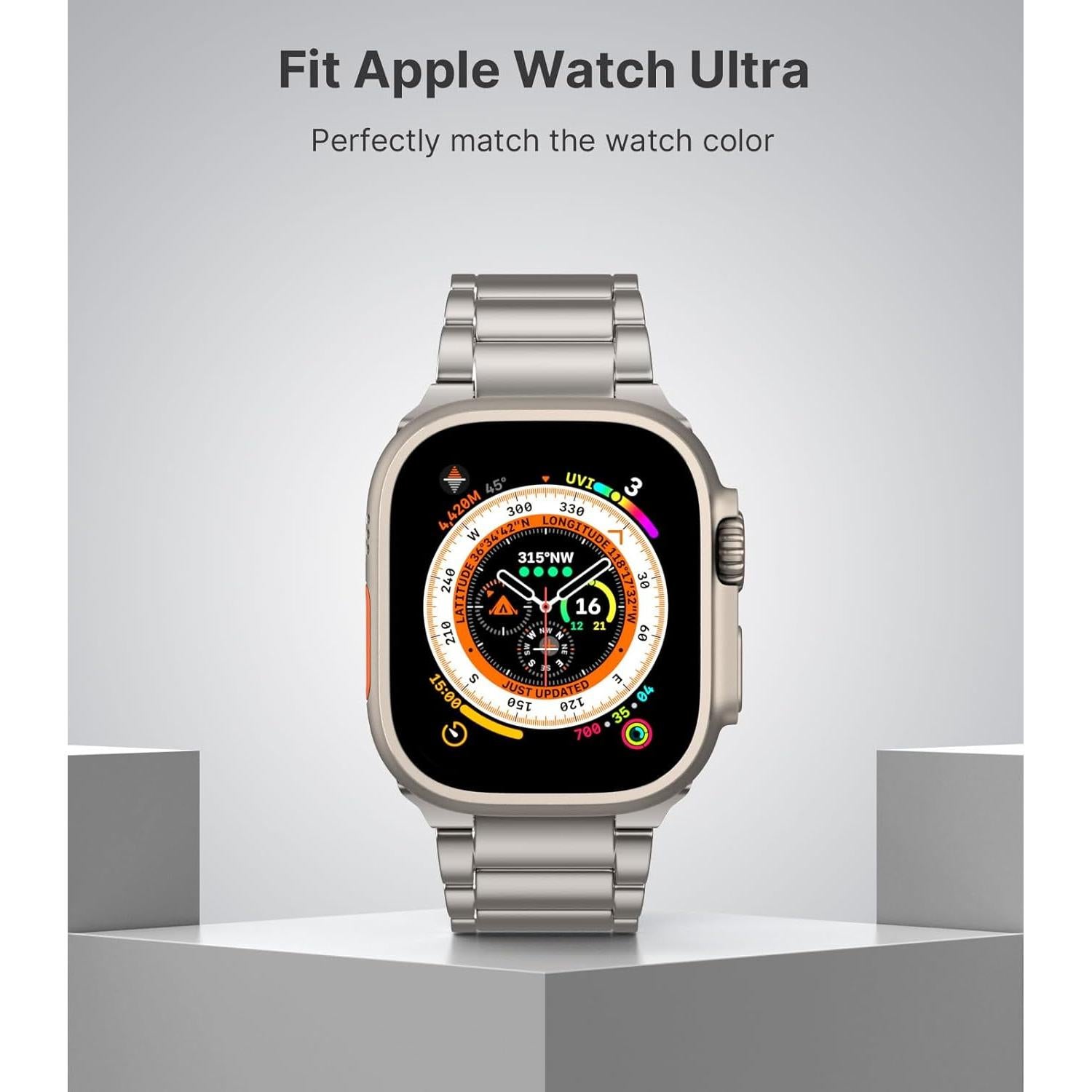 Banda de Titanio MoKo para Apple Watch 49mm 46mm 45mm 44mm 42mm