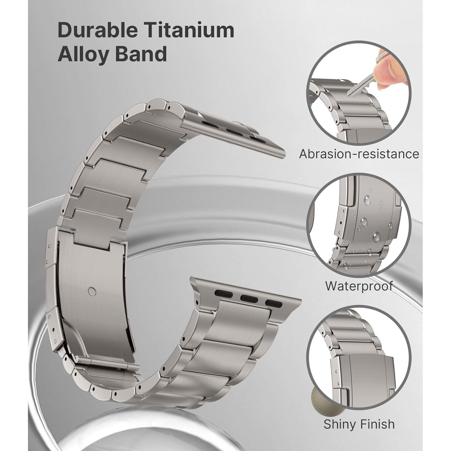 Banda de Titanio MoKo para Apple Watch 49mm 46mm 45mm 44mm 42mm