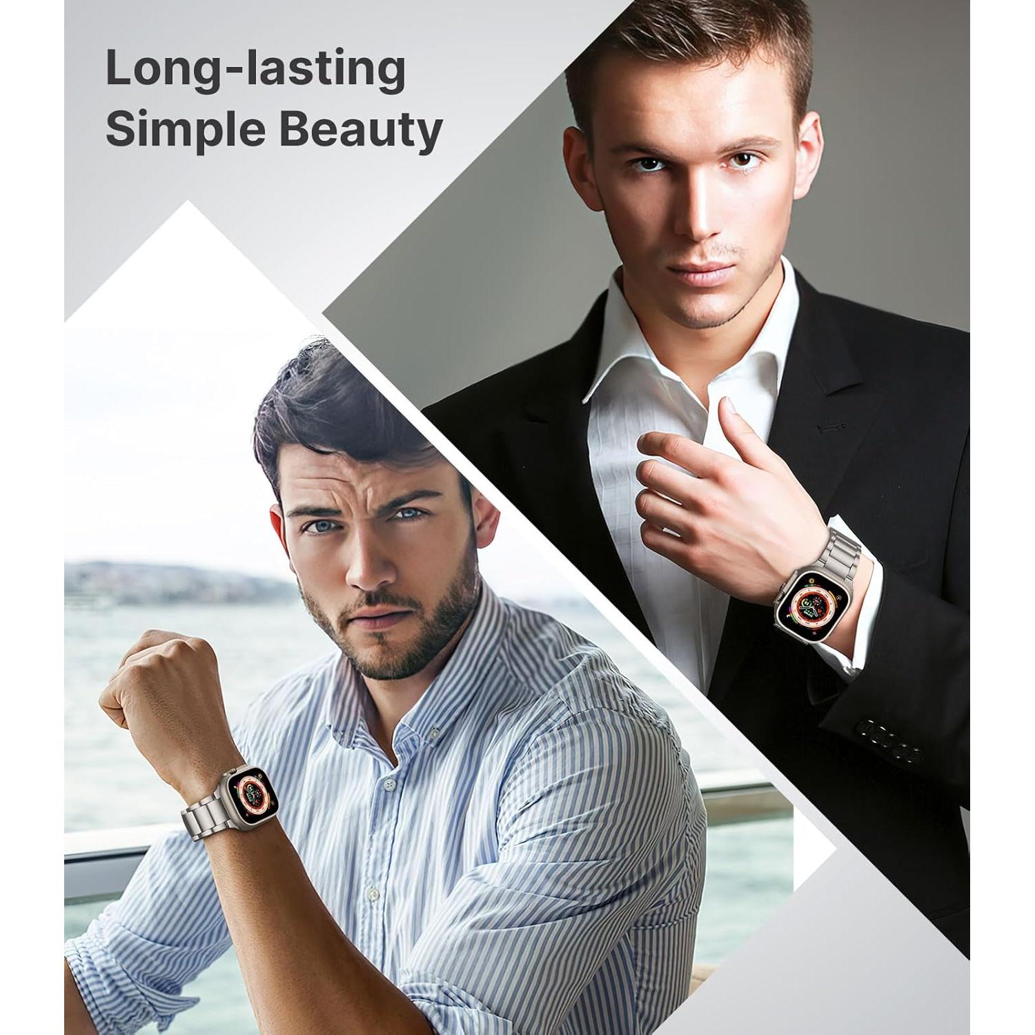 Banda de Titanio MoKo para Apple Watch 49mm 46mm 45mm 44mm 42mm