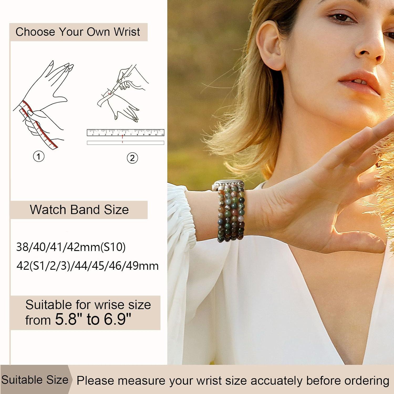 Correa de Reloj Beadada Newlibery para Apple Watch 38-42mm