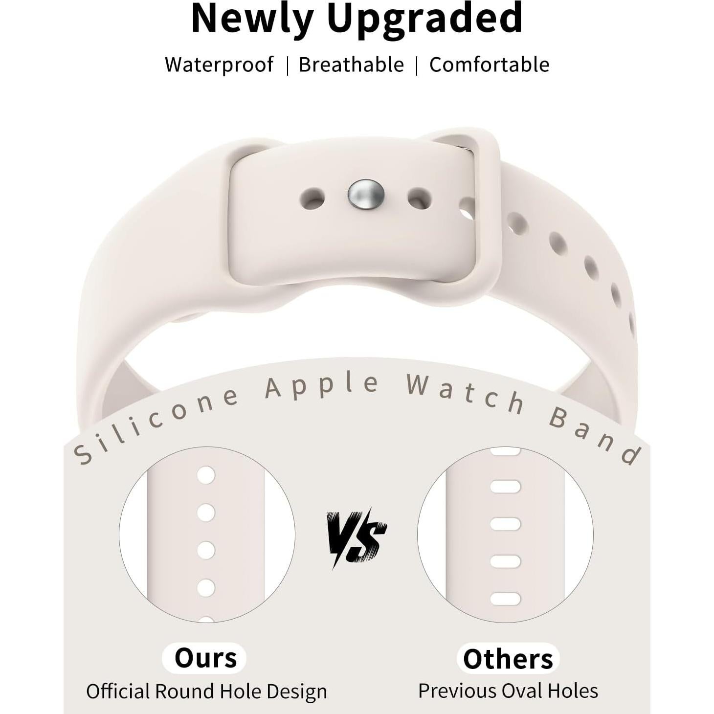 6 Pack Bandas Deportivas Silicona para Apple Watch 38-42mm