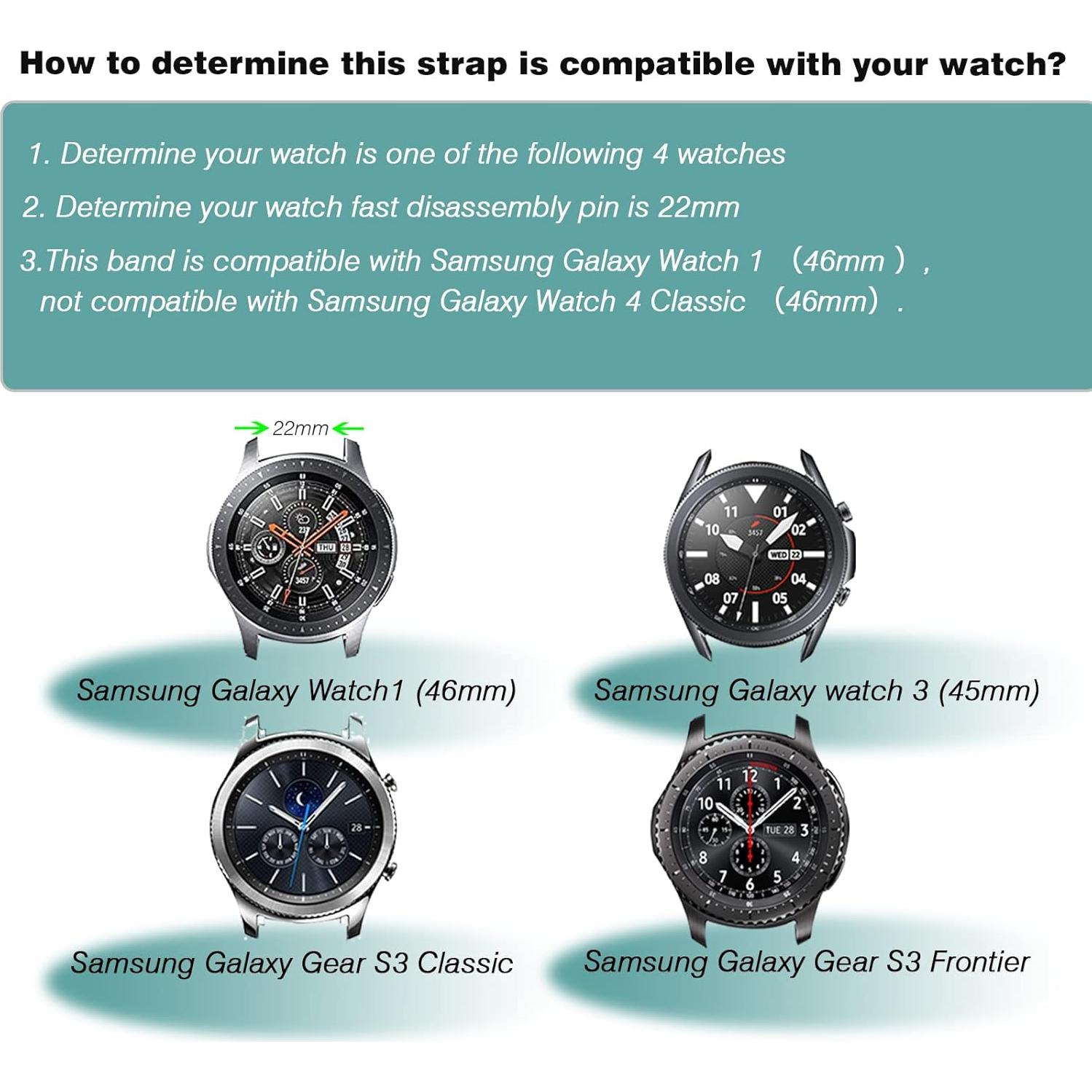 Banda de Silicona HSWAI para Samsung Galaxy Watch 46mm y S3