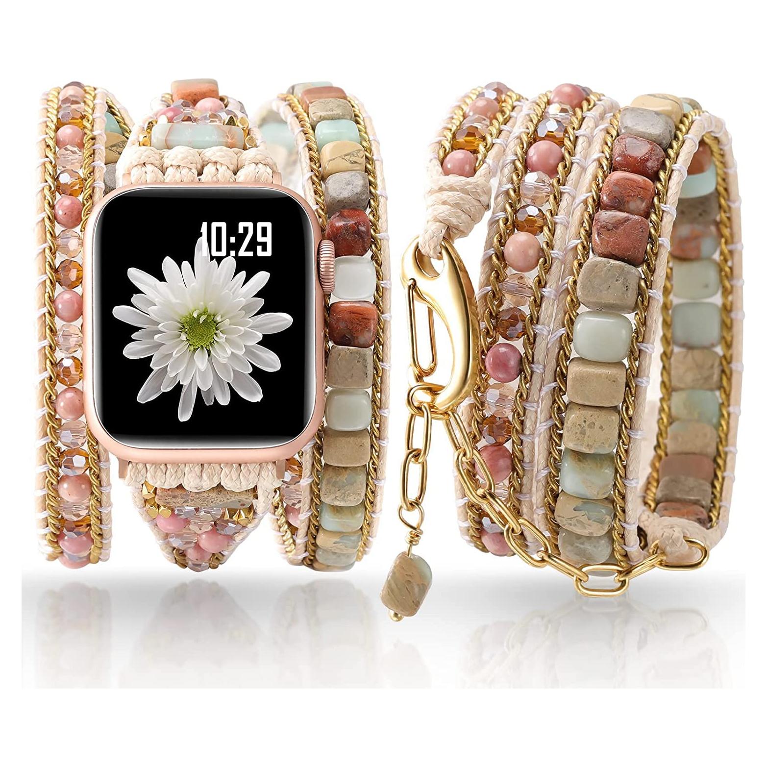 Banda de Reloj Boho Hecha a Mano para Apple Watch 38-49MM