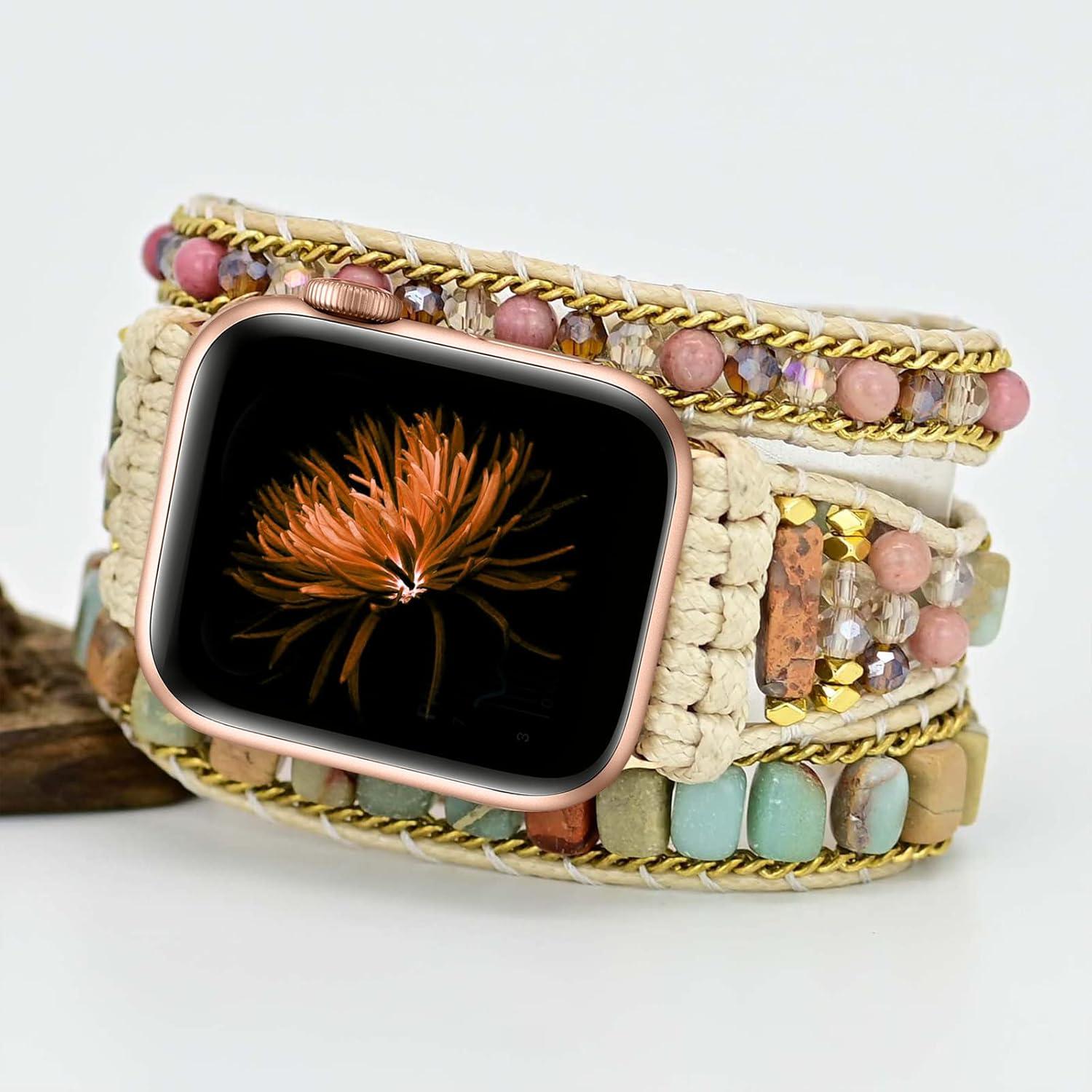 Banda de Reloj Boho Hecha a Mano para Apple Watch 38-49MM