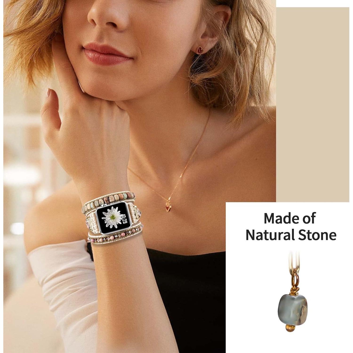 Banda de Reloj Boho Hecha a Mano para Apple Watch 38-49MM