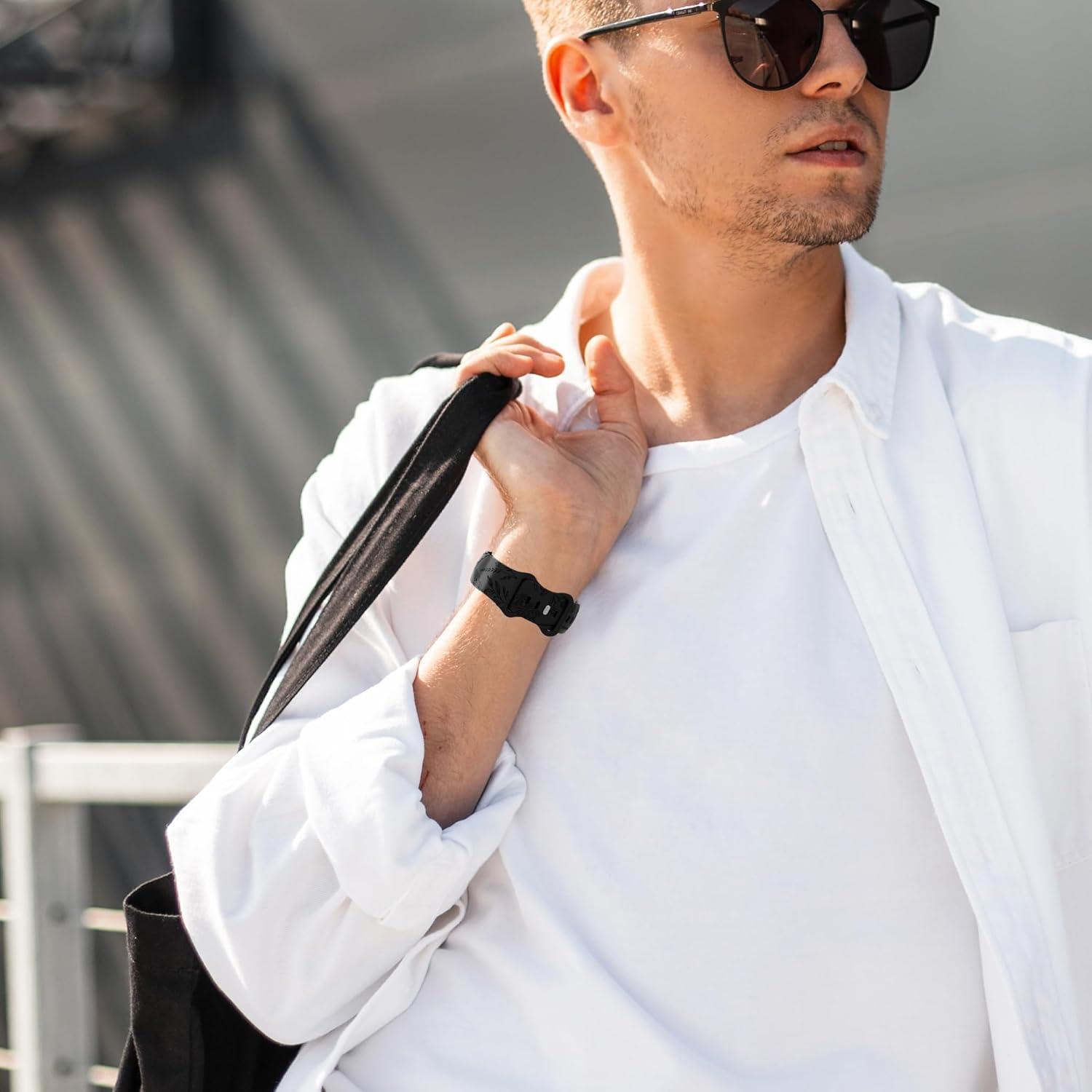 Correa de Silicona Floral 22mm para Smartwatch Fitpolo y Más