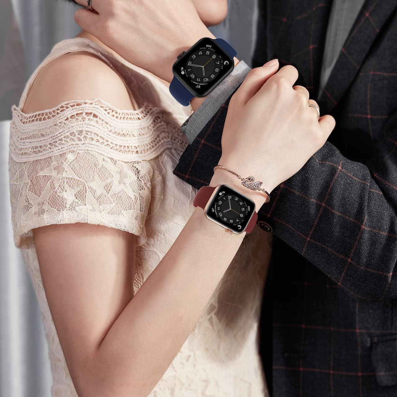 15 Bandas de Silicona Suave SuperNaNa para Apple Watch 38-49mm