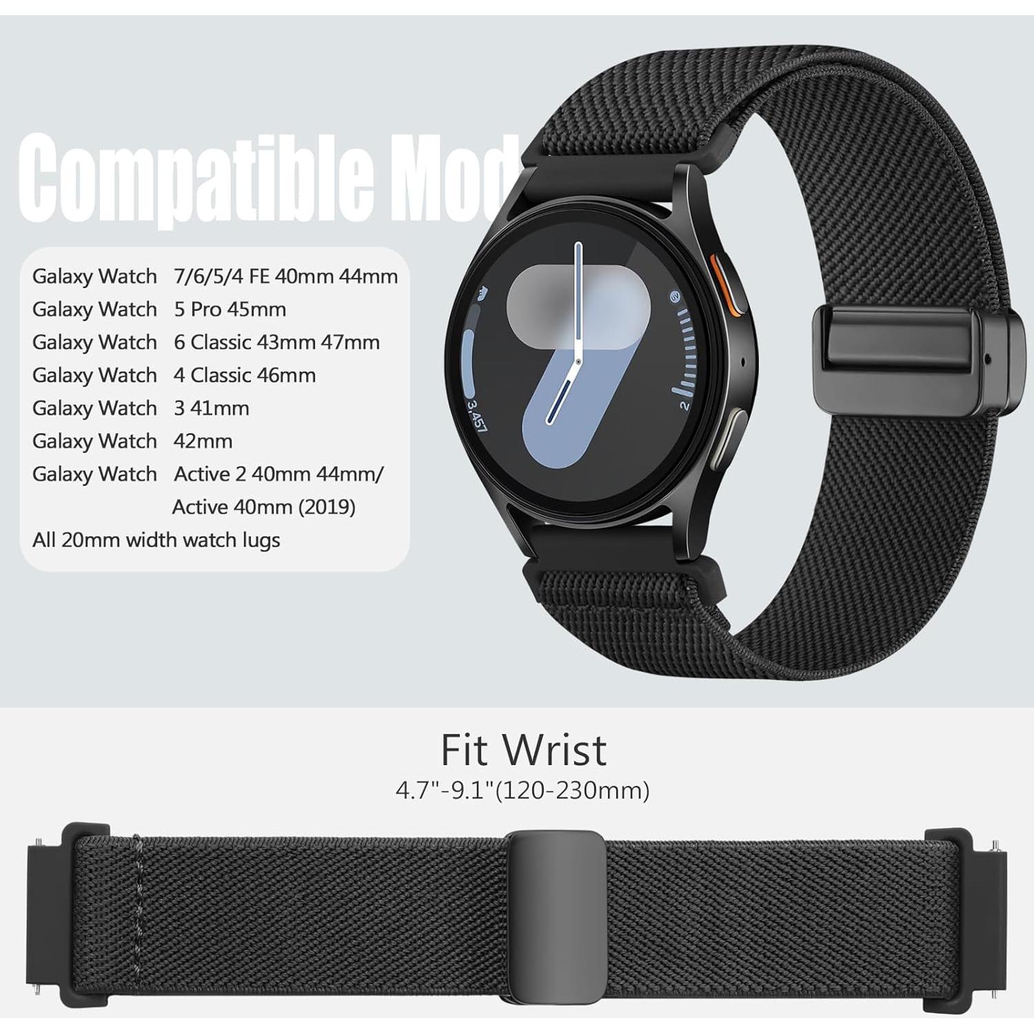 Correa Elástica Magnética Easuny para Samsung Galaxy Watch 20mm