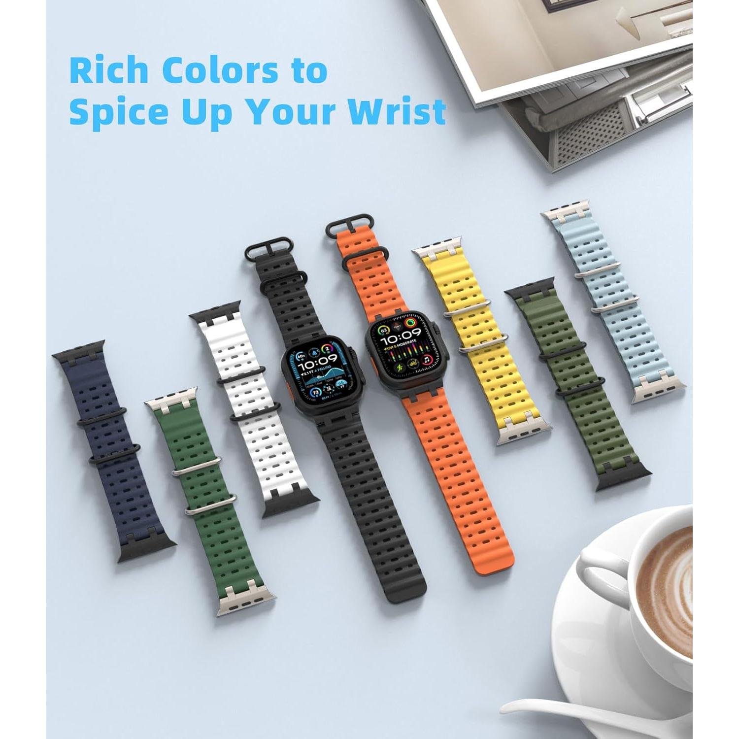 Banda de Silicona MoKo Ocean para Apple Watch Ultra 2 49mm