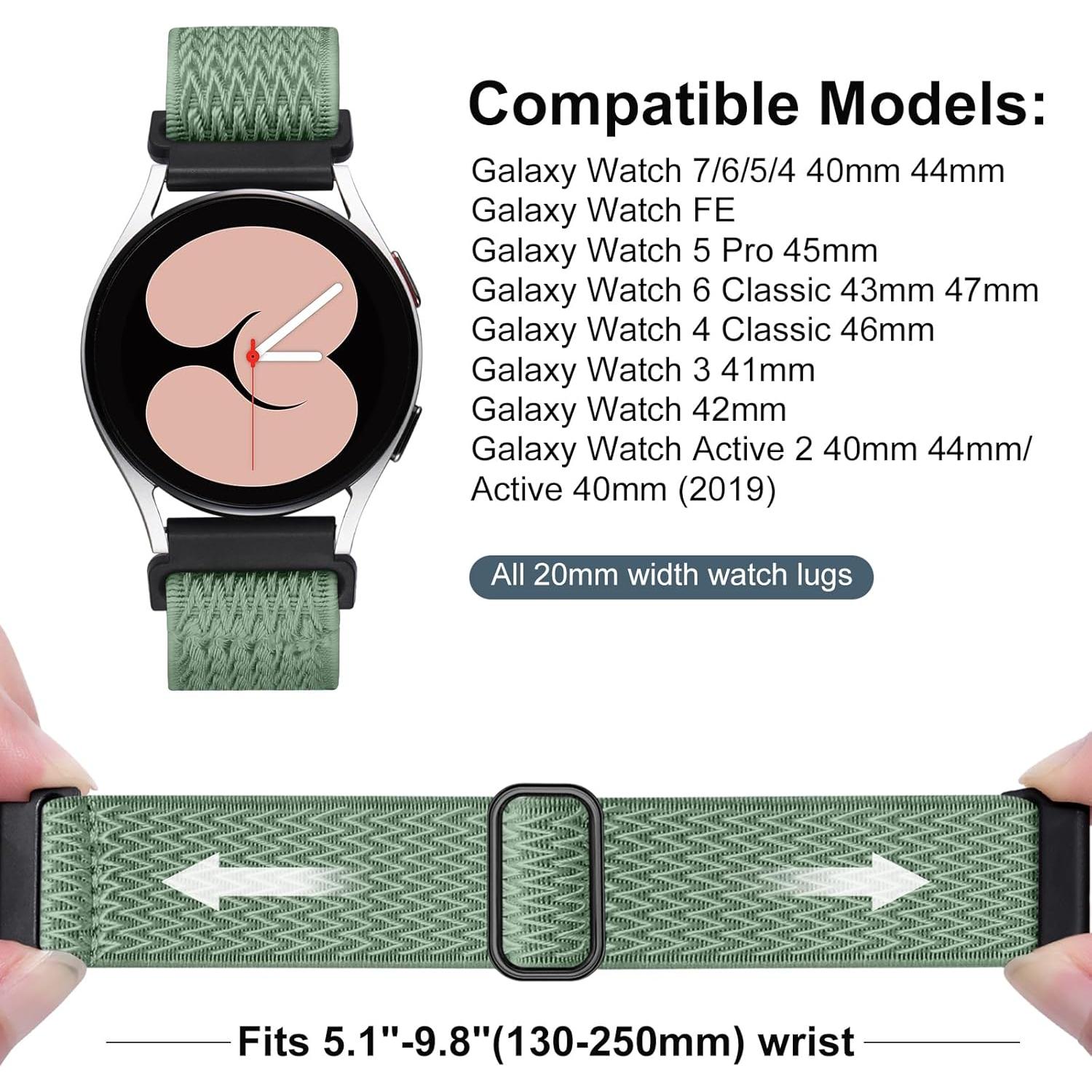 Easuny 12 Bandas Elásticas para Reloj 20mm Samsung Galaxy