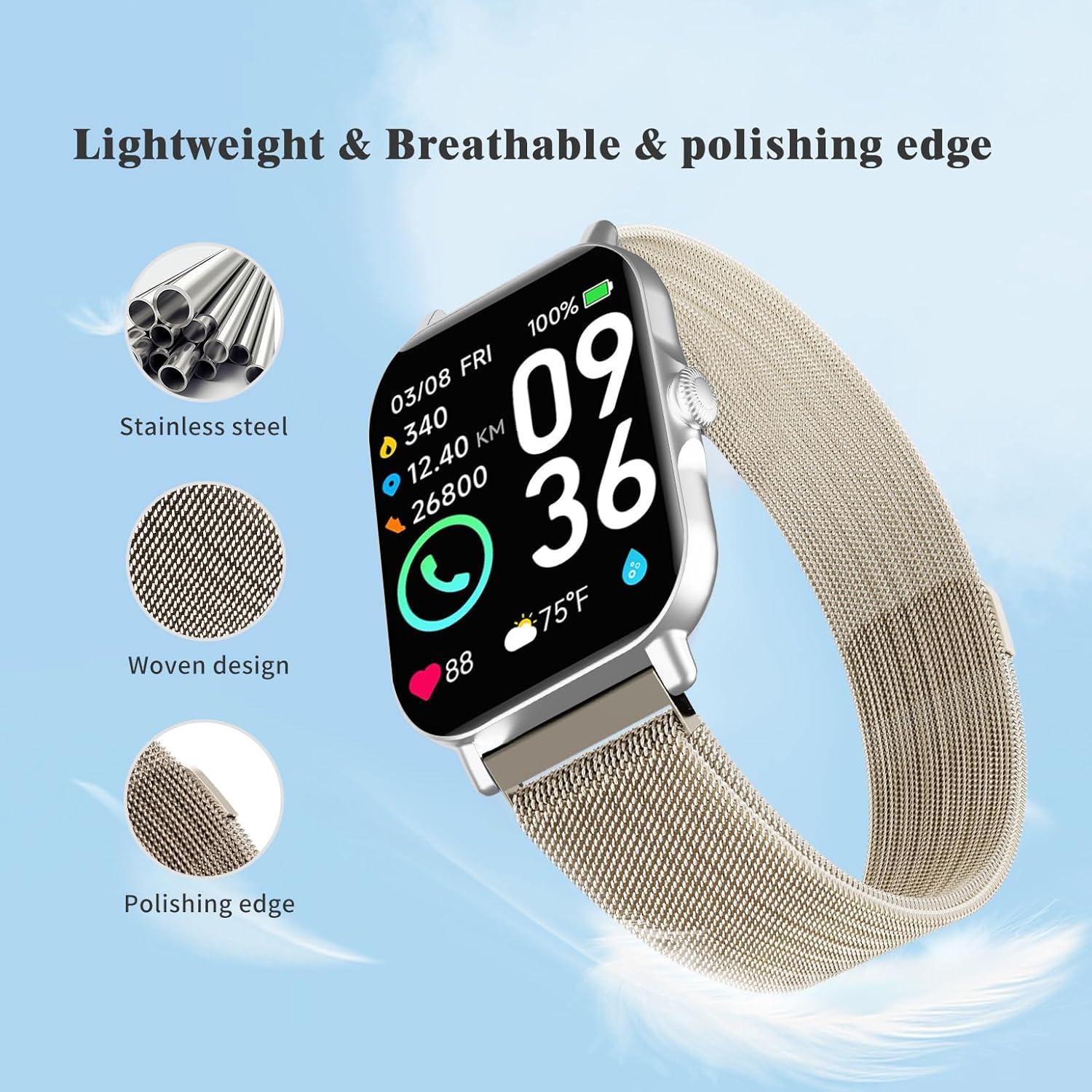 Correa de Reloj de Metal Milanesa KOAZON 22mm Ajustable