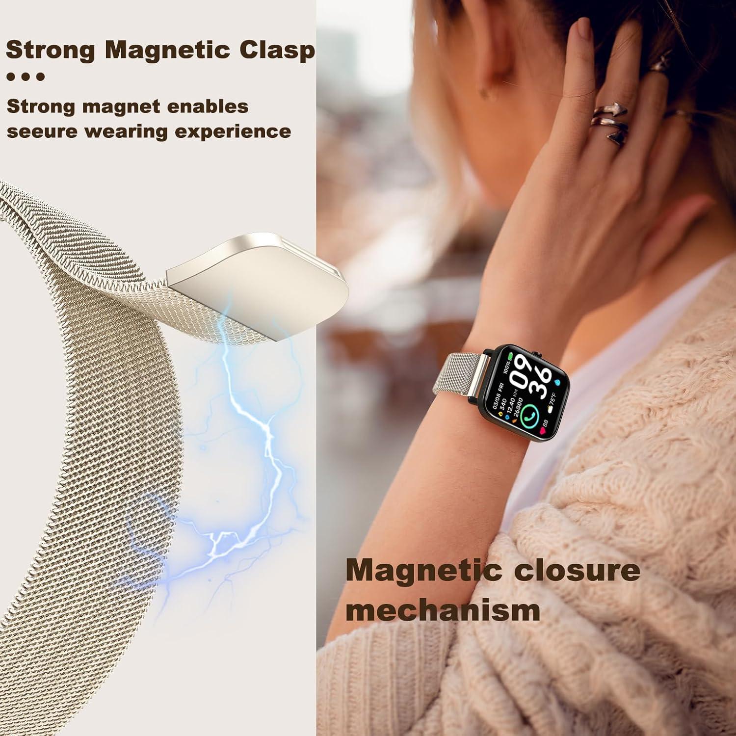 Correa de Reloj de Metal Milanesa KOAZON 22mm Ajustable