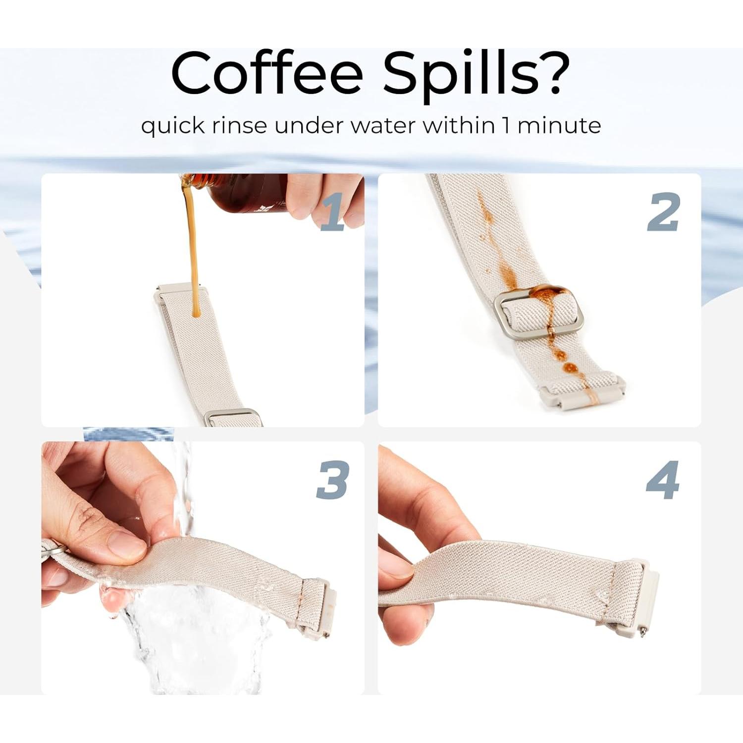 Paquete de 5 bandas elásticas Acextro 20mm para Samsung Galaxy Watch