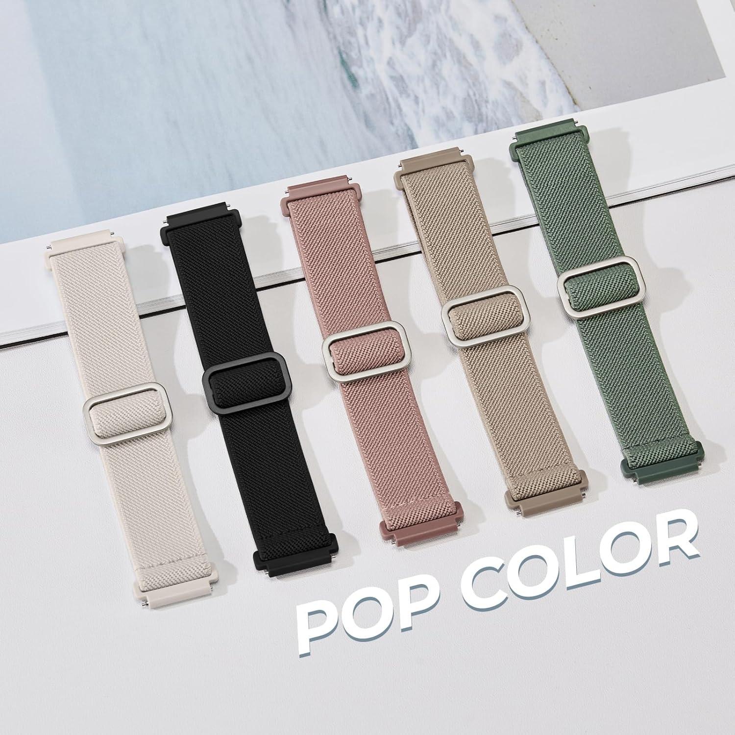 Paquete de 5 bandas elásticas Acextro 20mm para Samsung Galaxy Watch