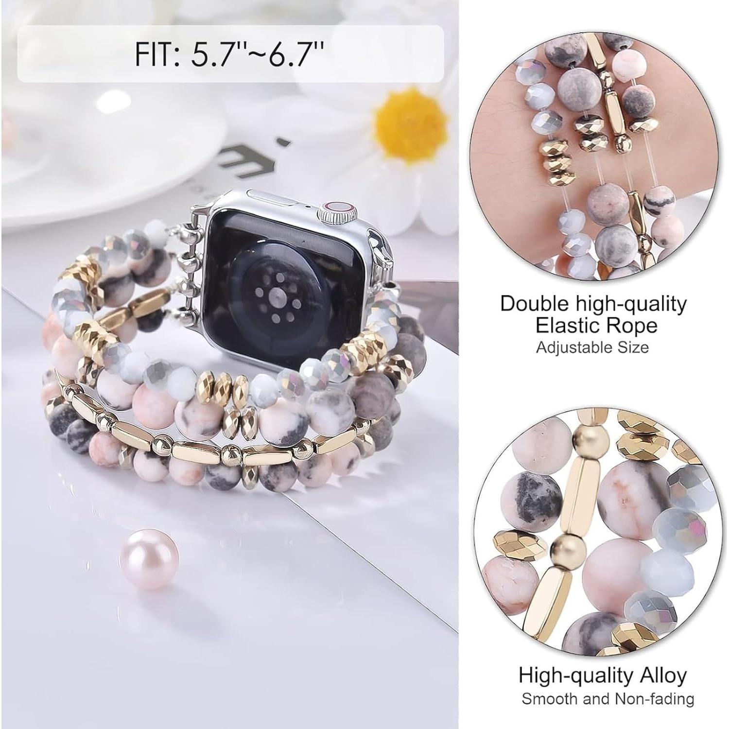 Pulsera Boho de Perlas VISOOM para Apple Watch 38-42mm