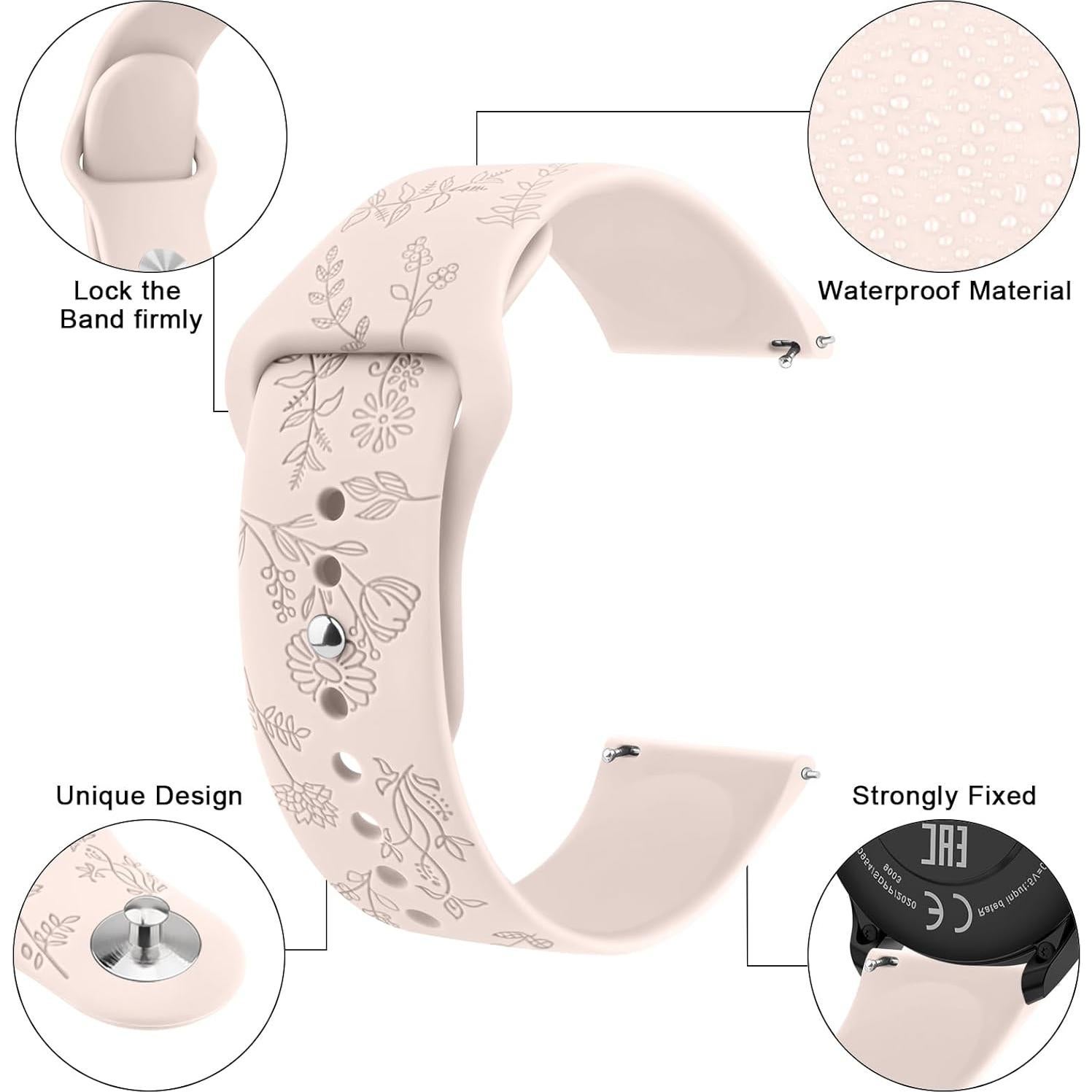 Correa de Reloj Inteligente Meliya 22mm Floral Silicona