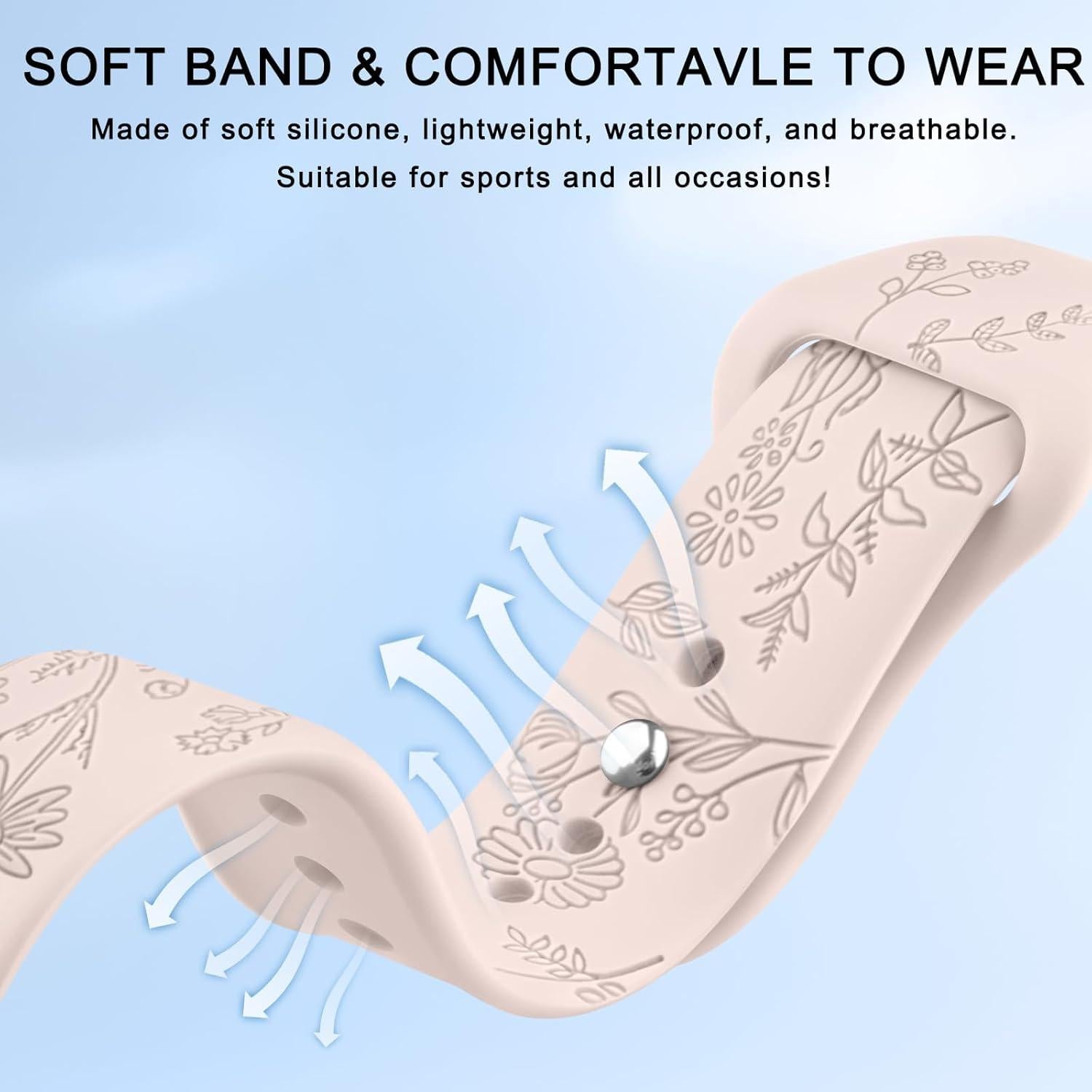 Correa de Reloj Inteligente Meliya 22mm Floral Silicona