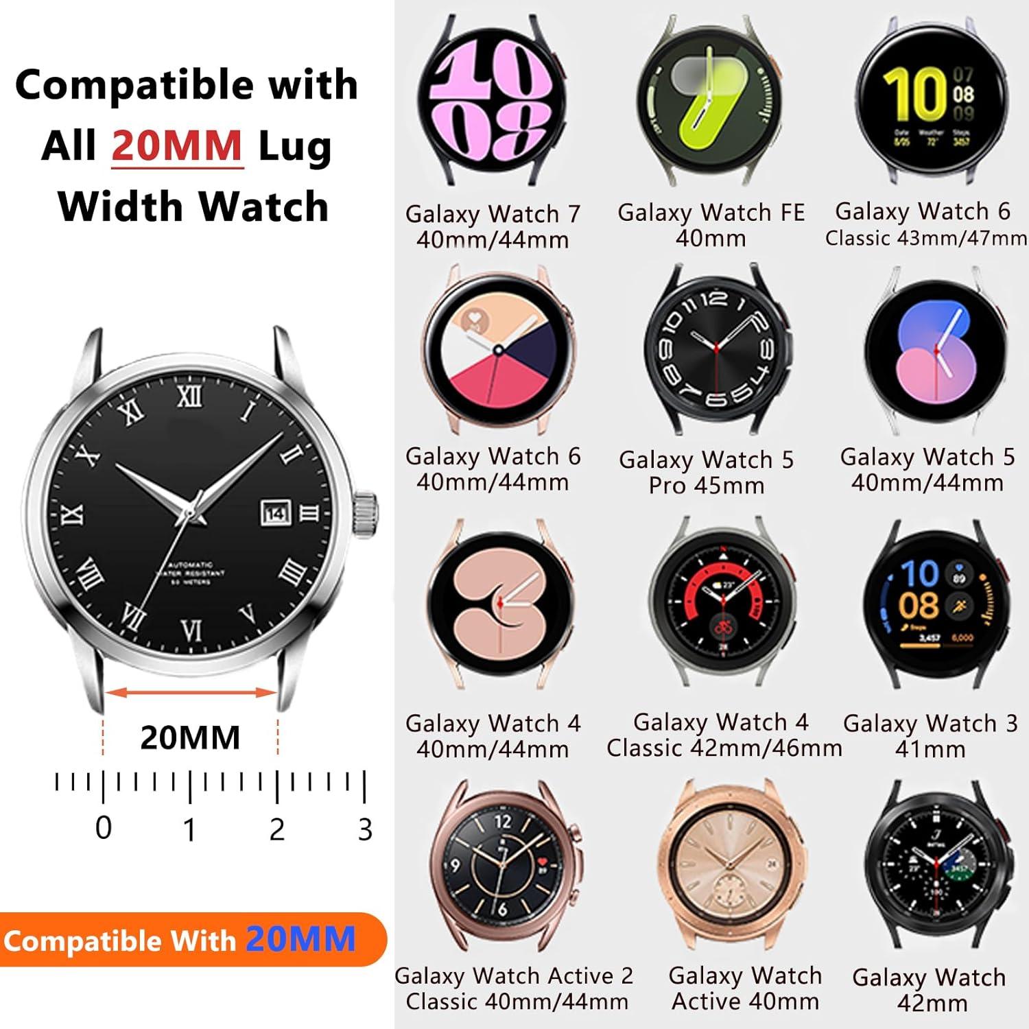 Pulsera de Metal Dorado JR.DM 20mm Ajustable para Samsung Galaxy Watch